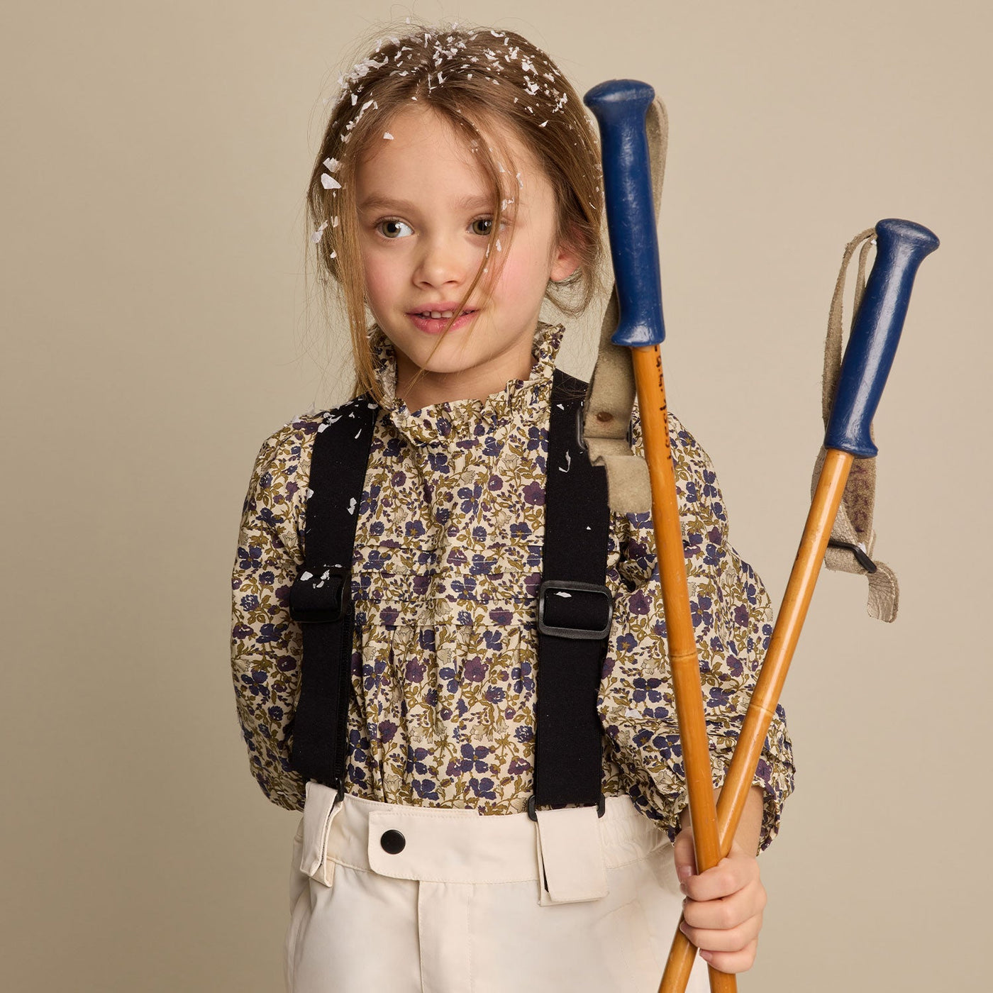 Dodji Ski Pants with Suspenders milk white