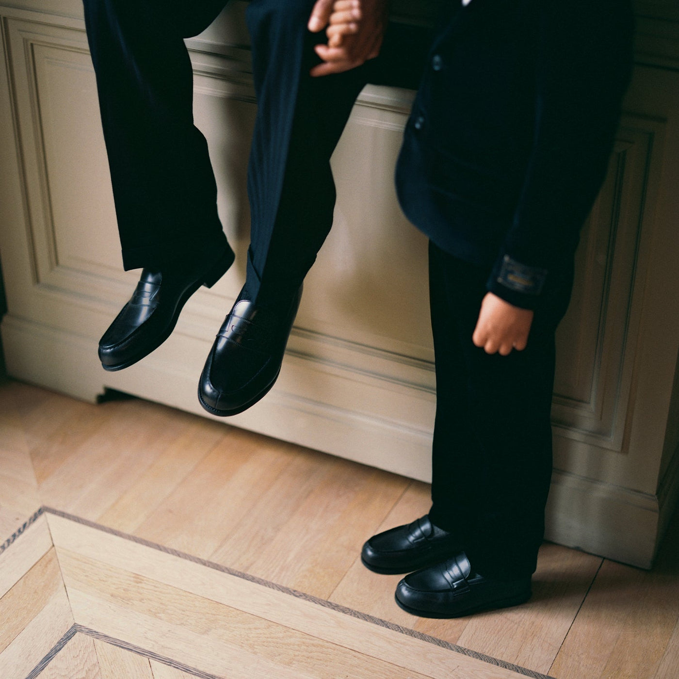 Bonpoint x Weston leather loafers