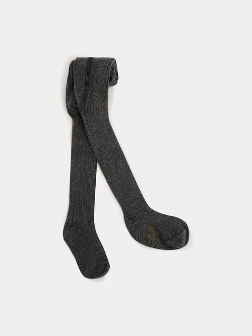 Baby Ribbed Tights dark heathered gray