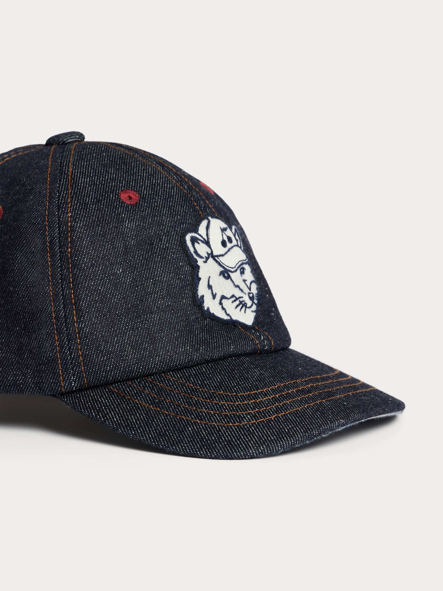 Bonpoint x Maison Kitsuné フォックスパッチ デニムキャップ