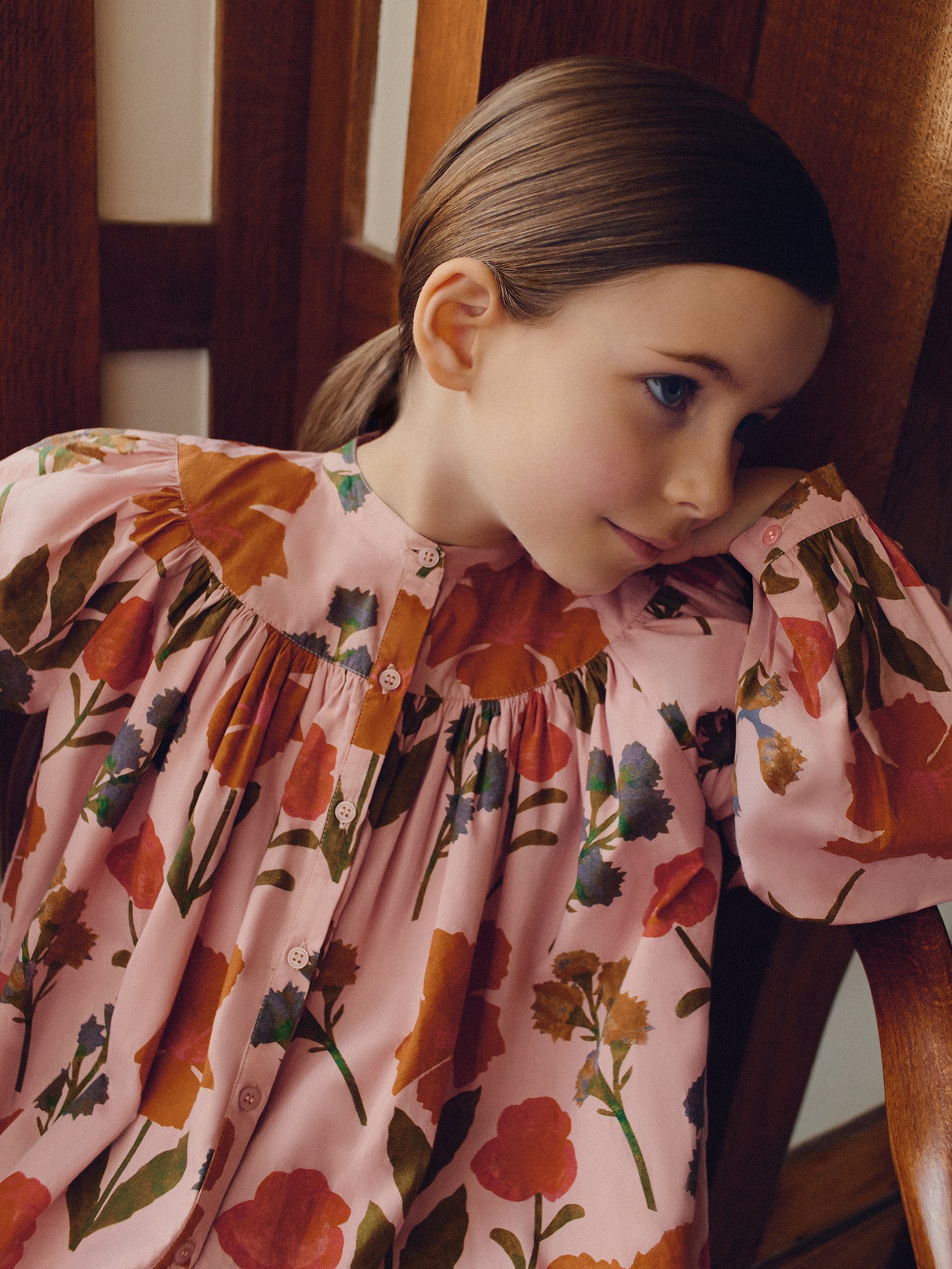 Madwiga dress with floral print in organic cotton
