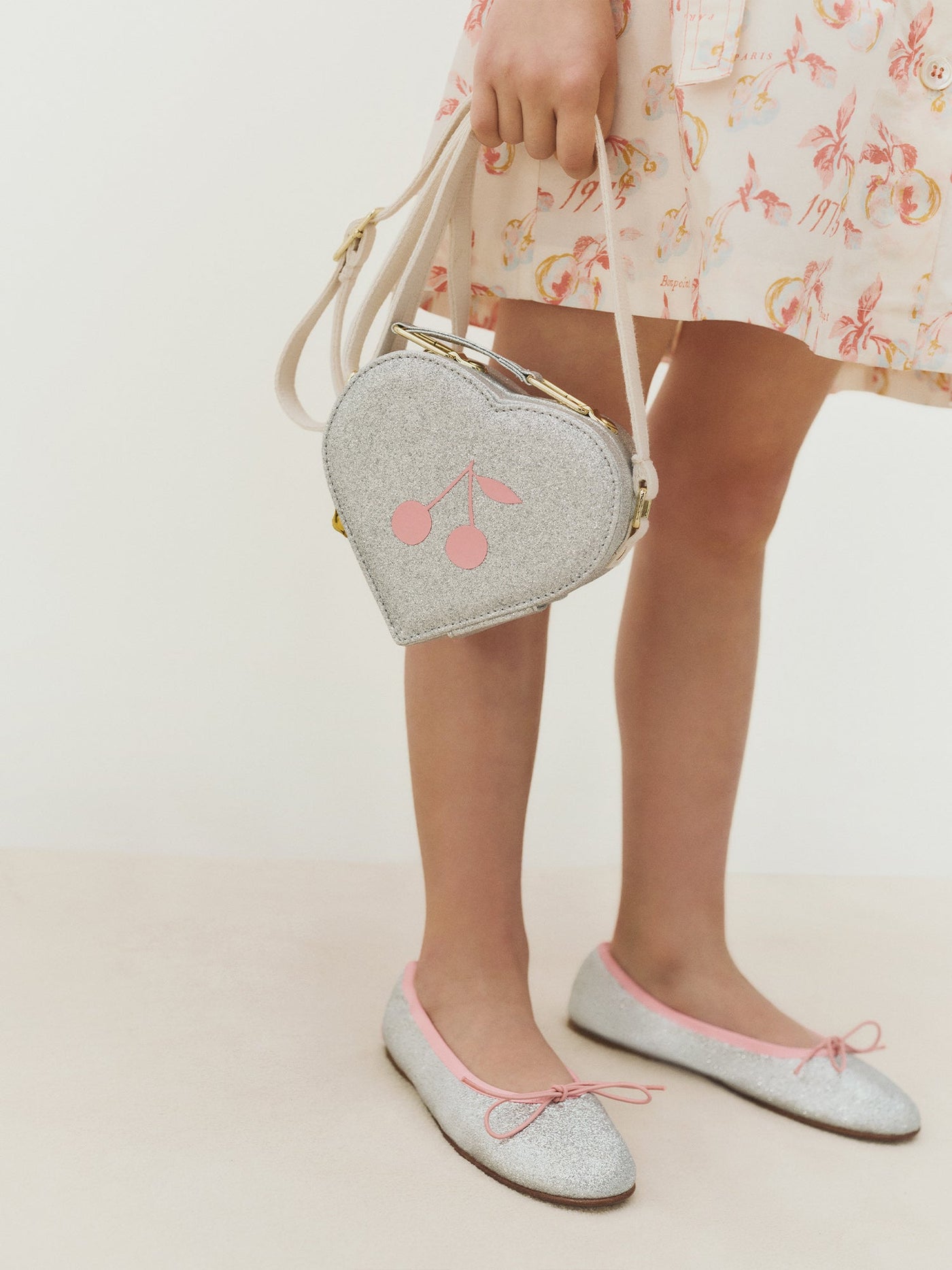 Lisa ballerina flats with silver sequins