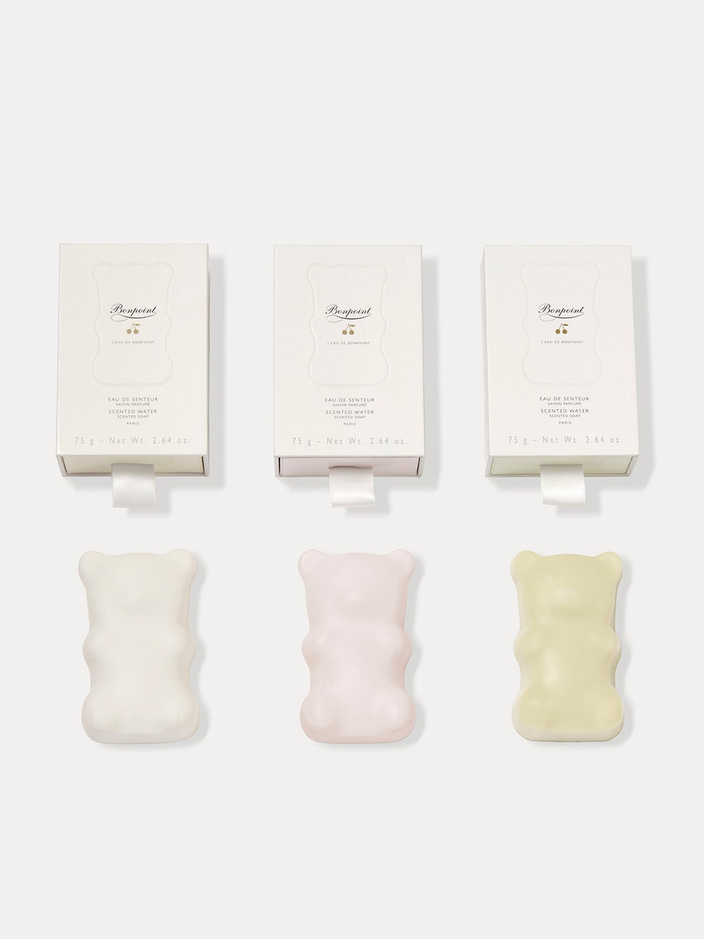 Scented teddy bear soap - Milk white