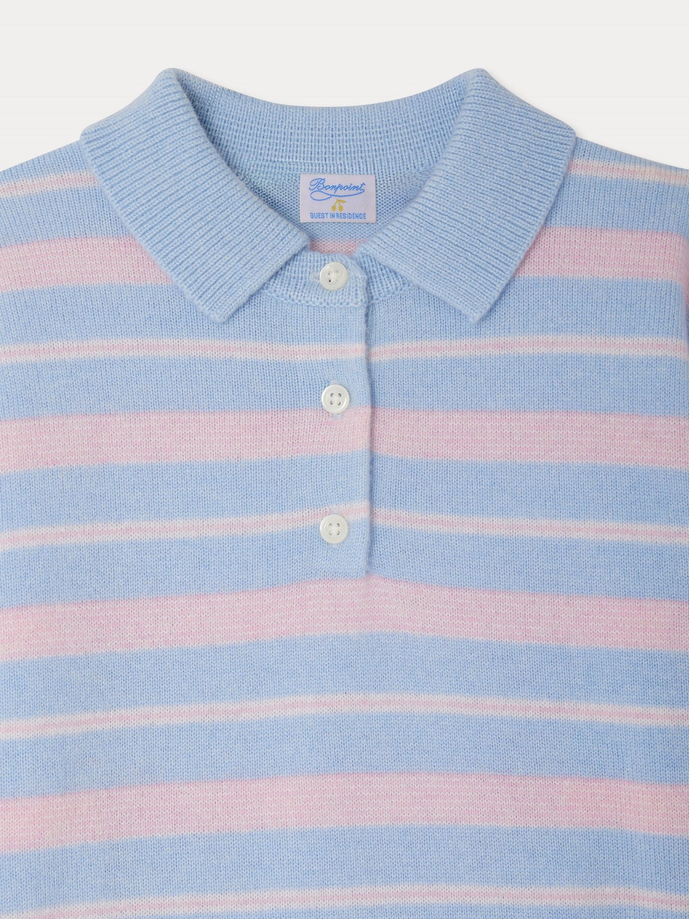 Bonpoint x Guest in Residence Louie unisex polo neck sweater cashmere in blue
