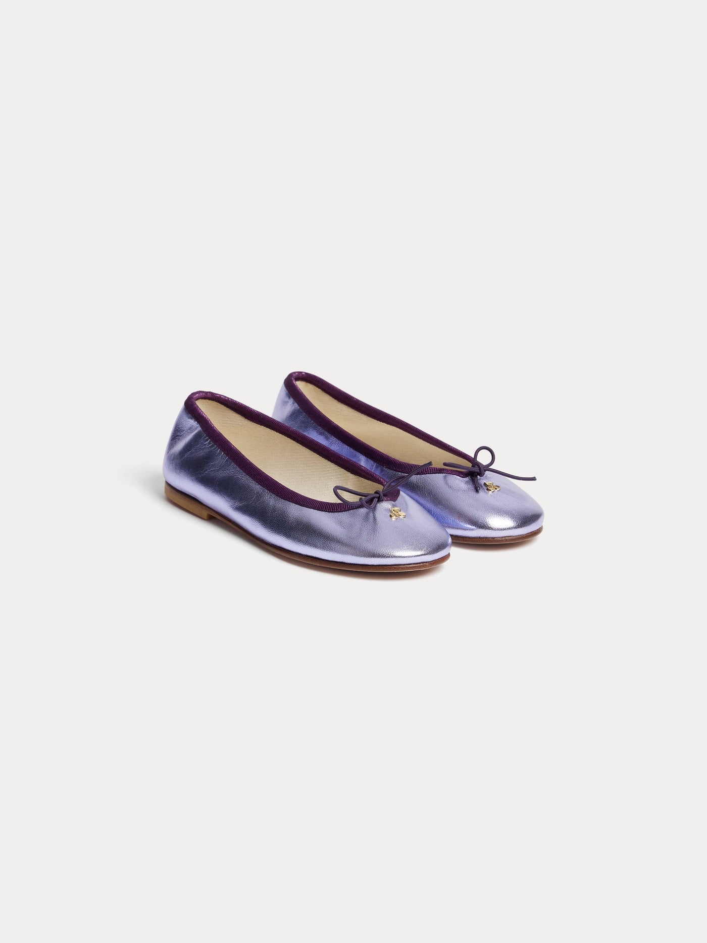 Lisa iridescent leather ballerinas