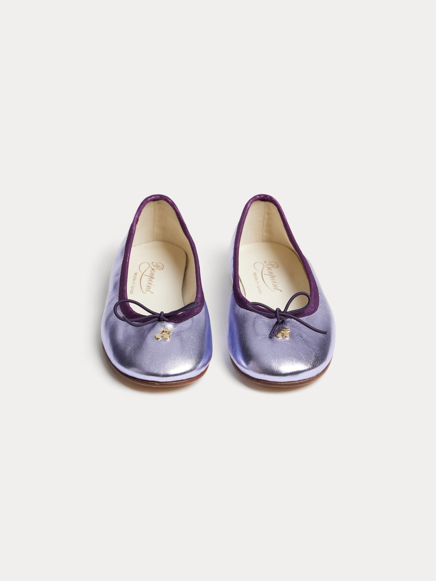 Lisa iridescent leather ballerinas