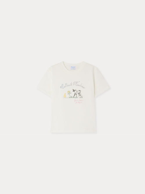 Bonpoint x Guest in Residence ハンドドローイング ユニセックス オーガニックコットンTシャツ