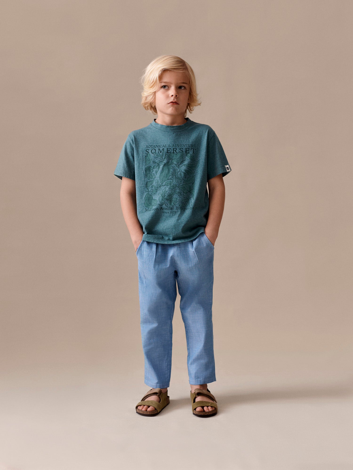 Thibald printed Somerset t-shirt in organic cotton • ボンポワン