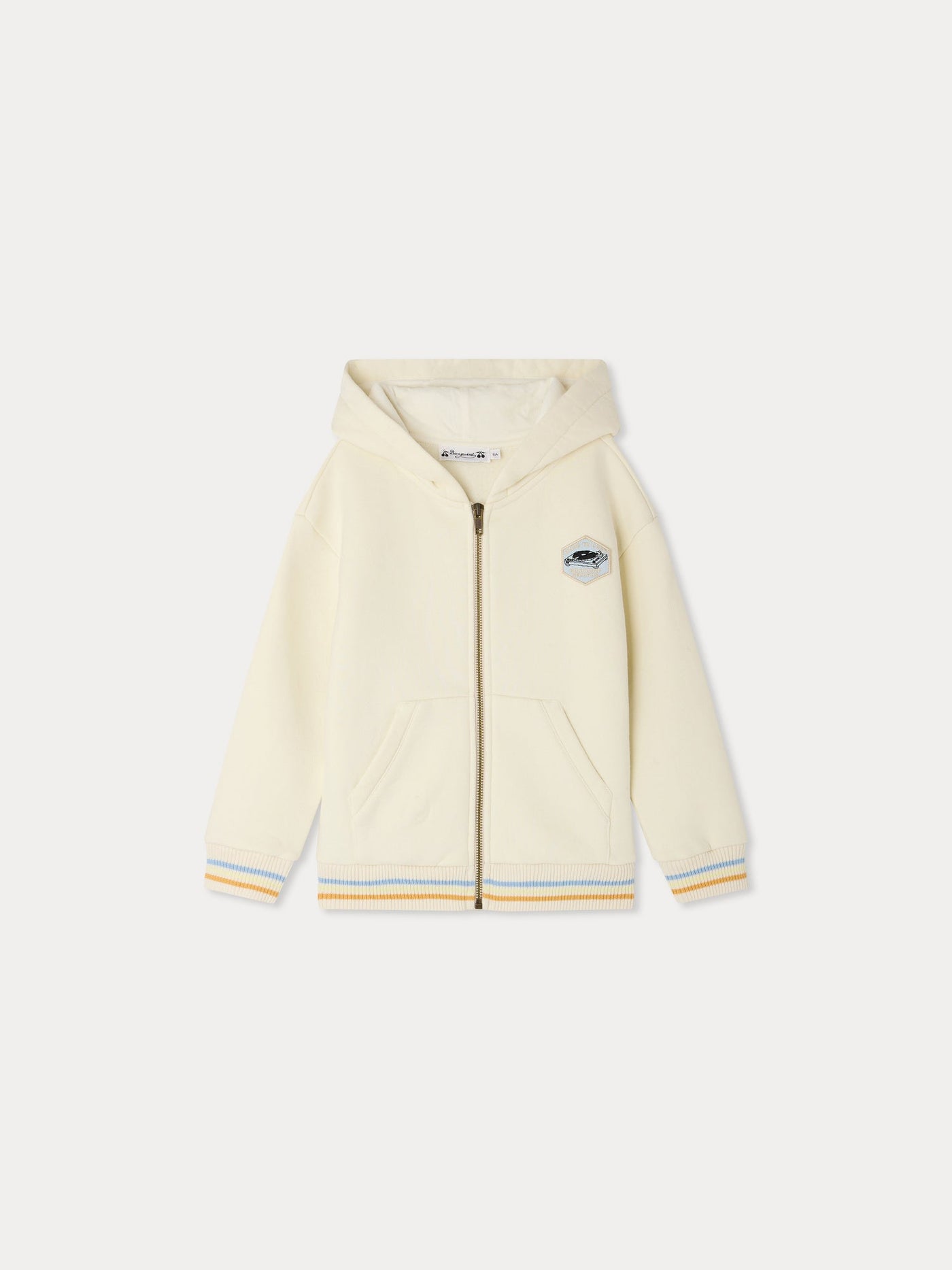 Elroy ecru hooded sweatshirt in organic cotton