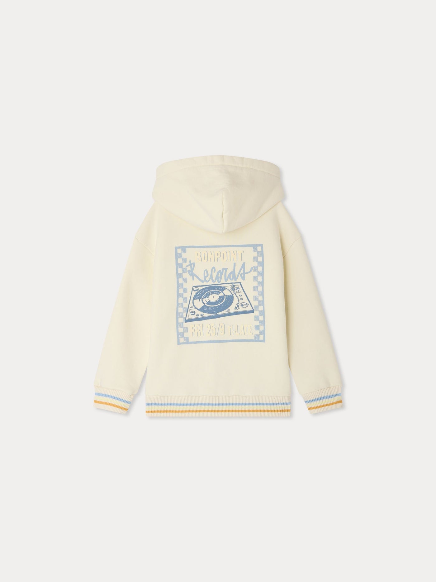 Elroy ecru hooded sweatshirt in organic cotton