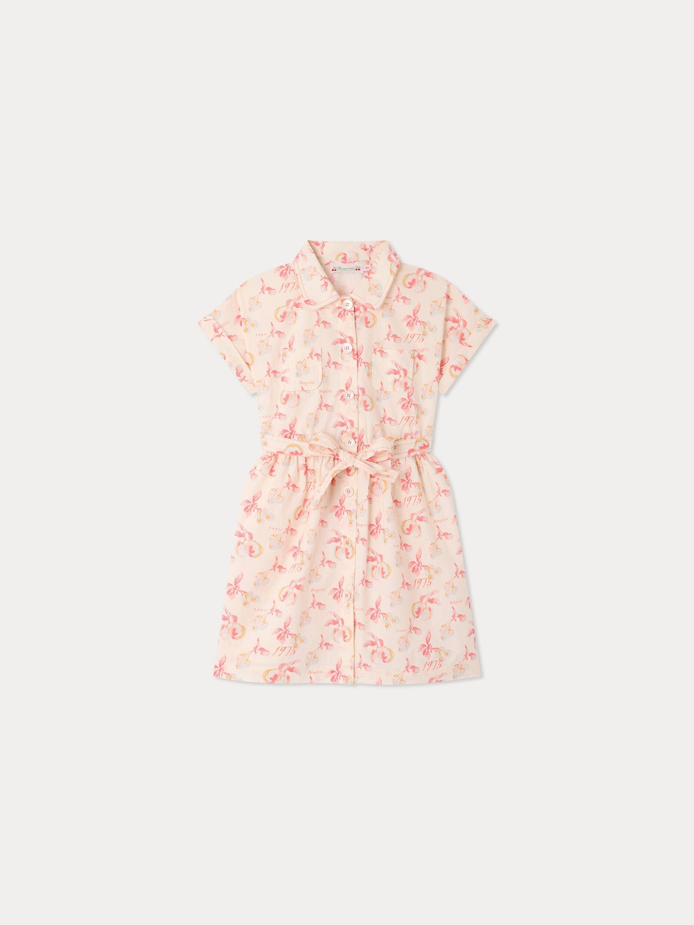 Gisèle dress with cherry print in organic cotton