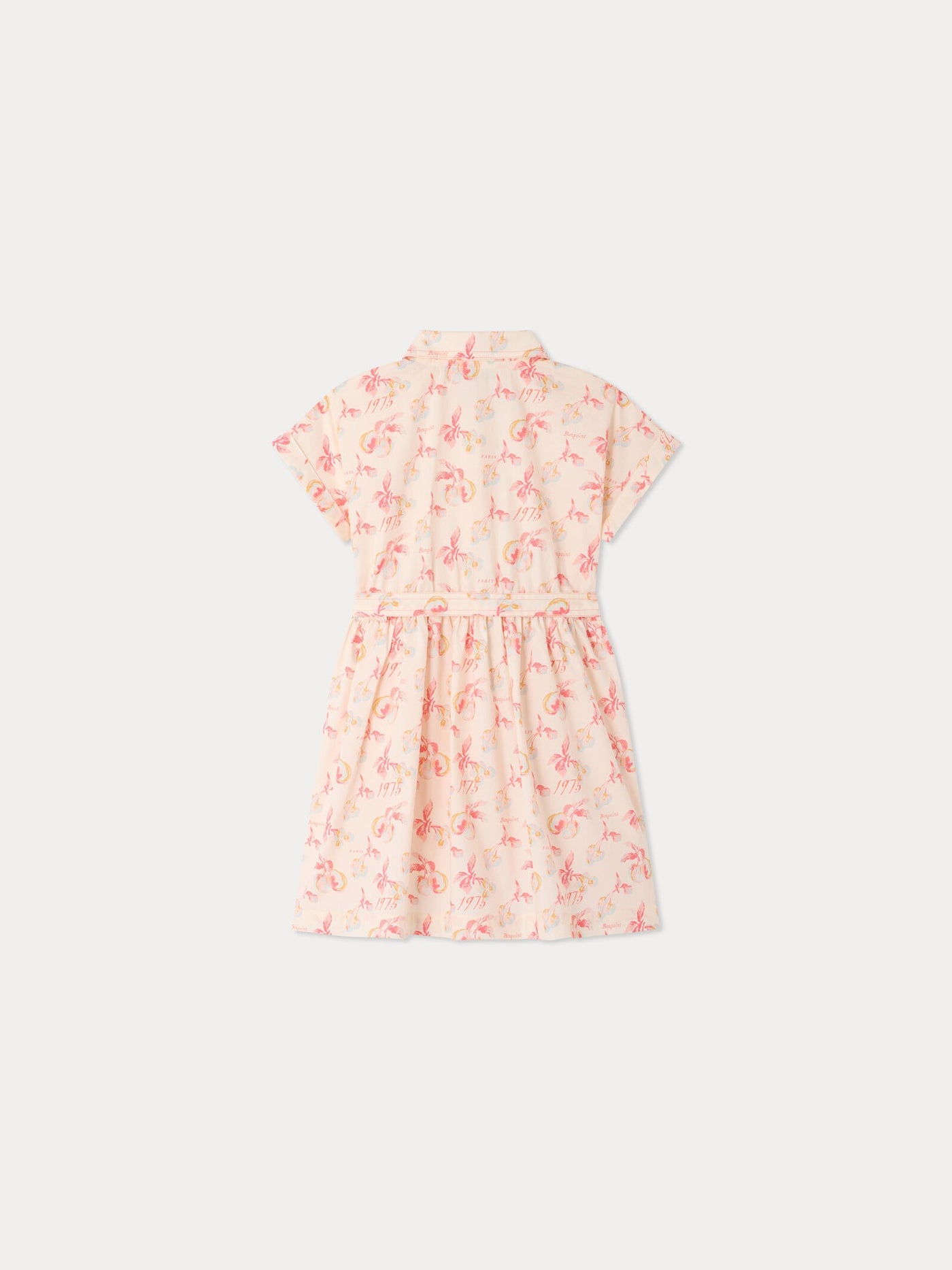 Gisèle dress with cherry print in organic cotton
