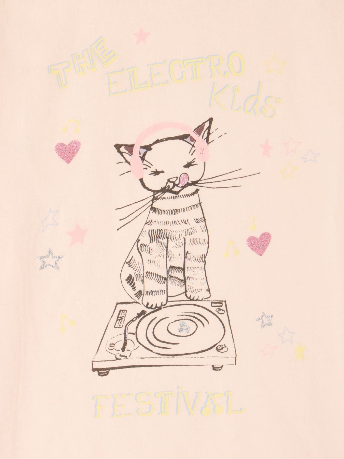 Akiva DJ cat print t-shirt in organic cotton