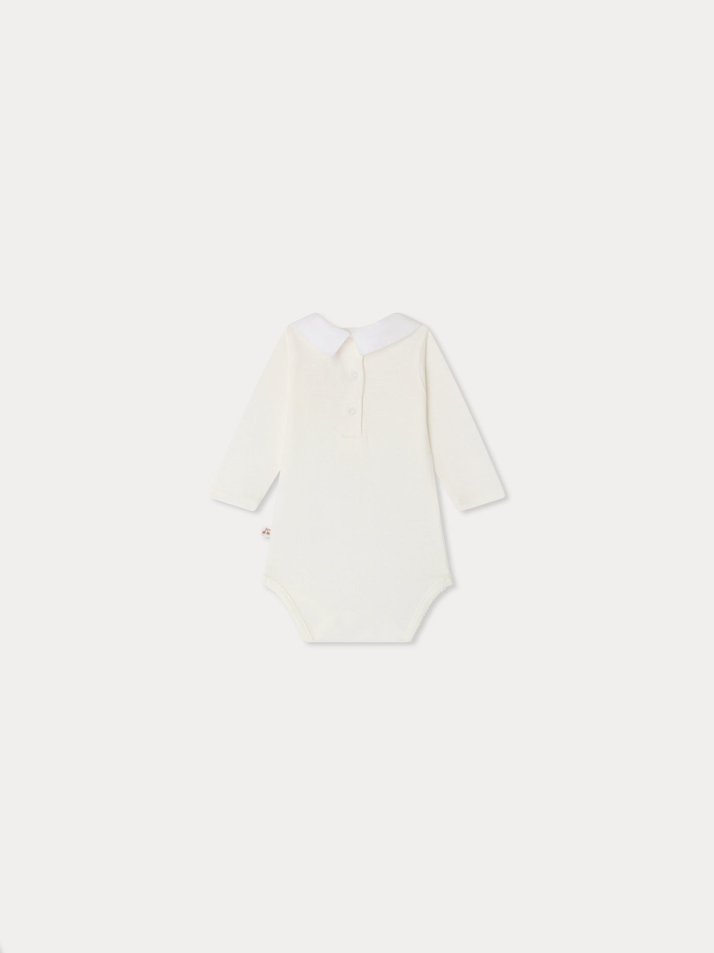 Septembre hand-embroidered trumpet bodysuit in organic cotton