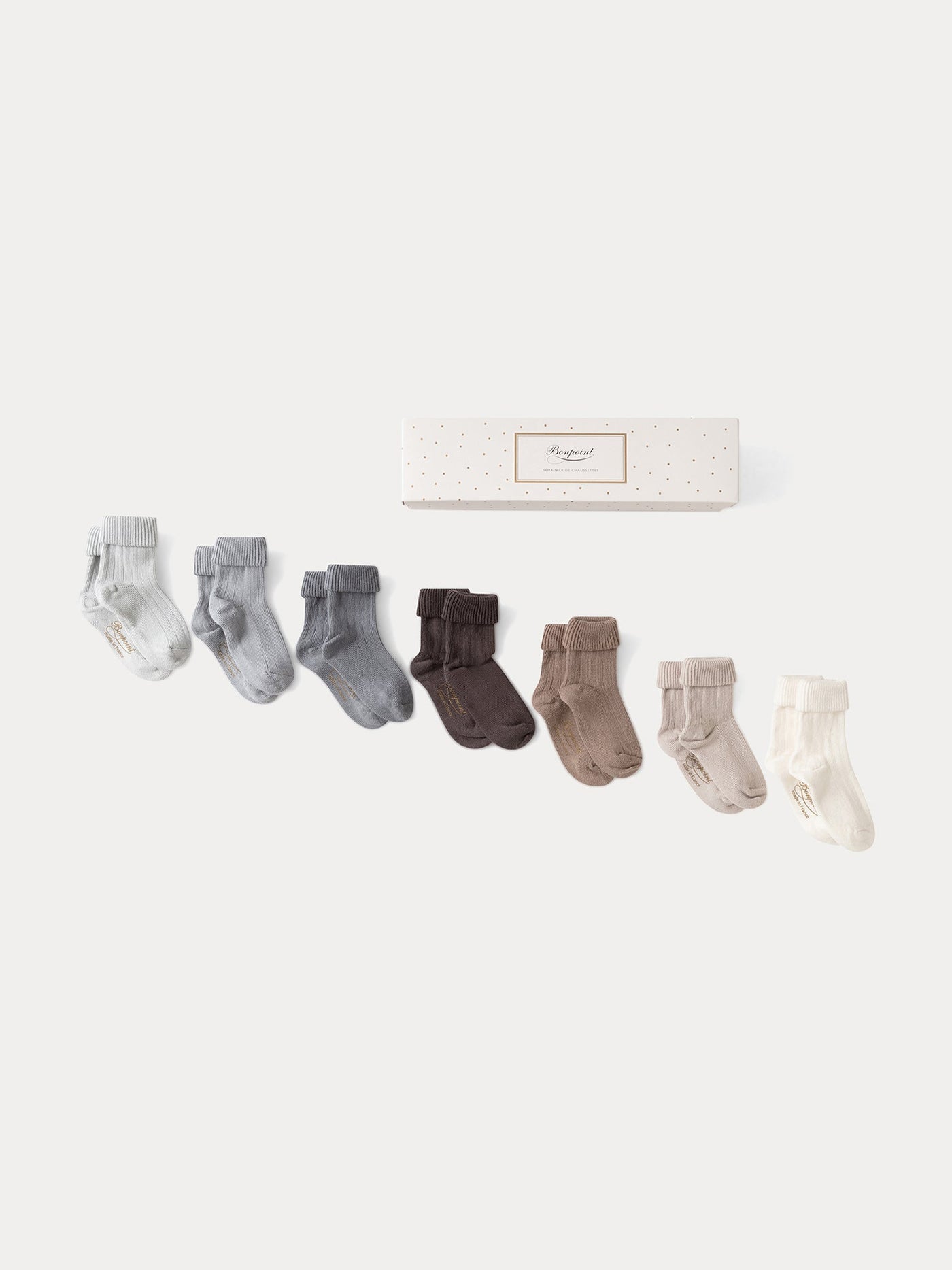 Blue cotton weekly sock set