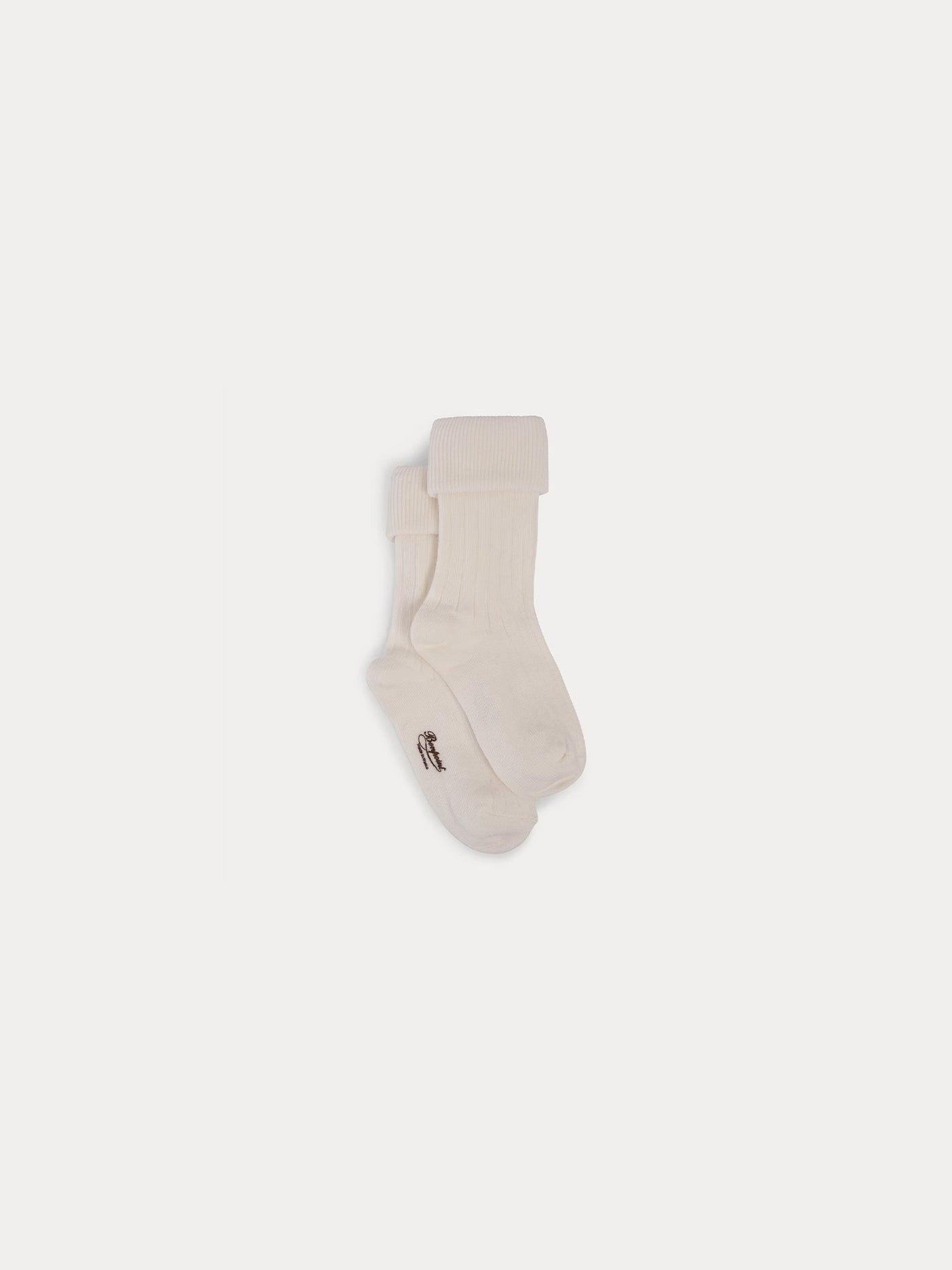 Cotton socks in milk-white