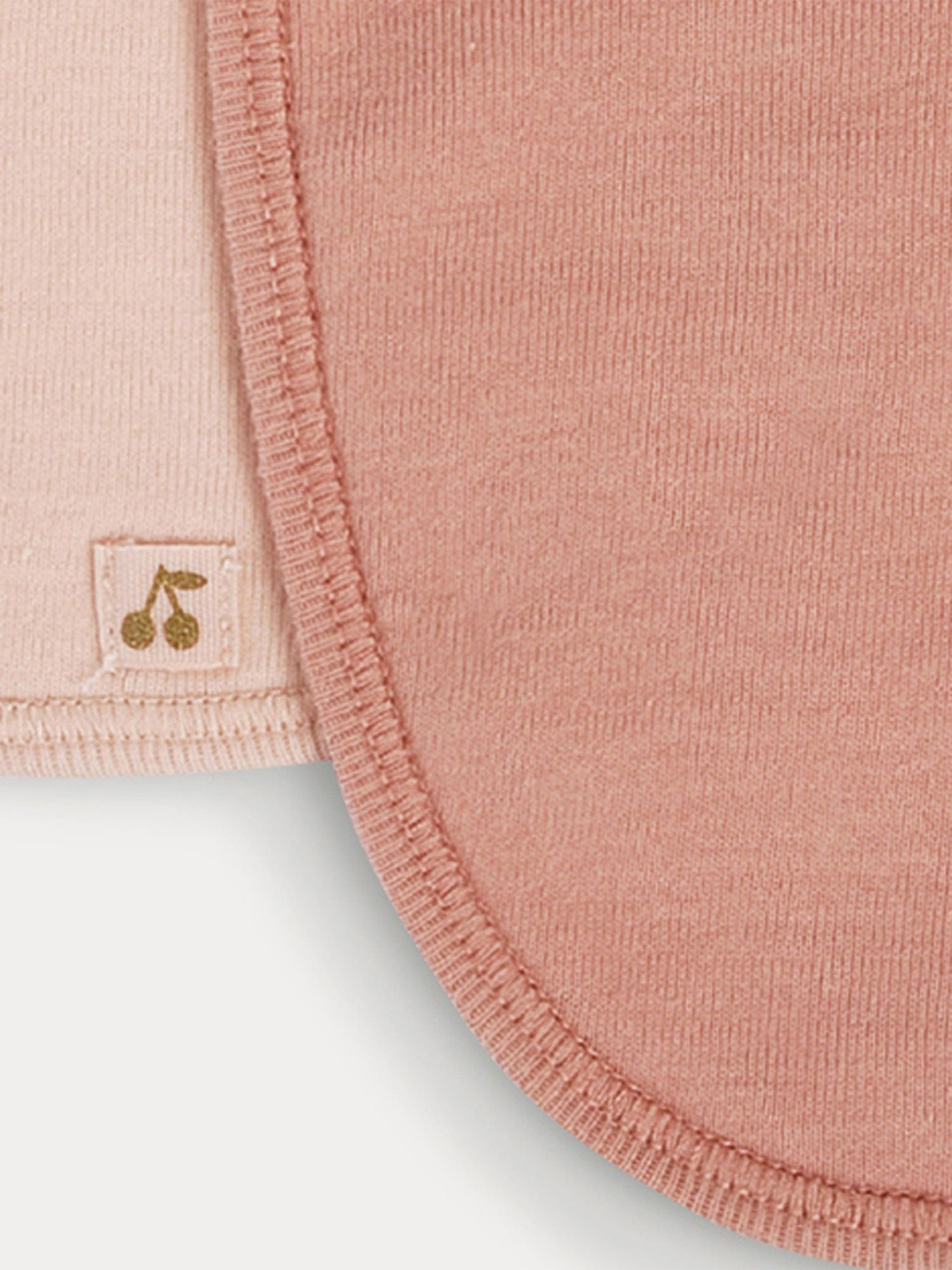 Set of 3 organic cotton bibs in pink