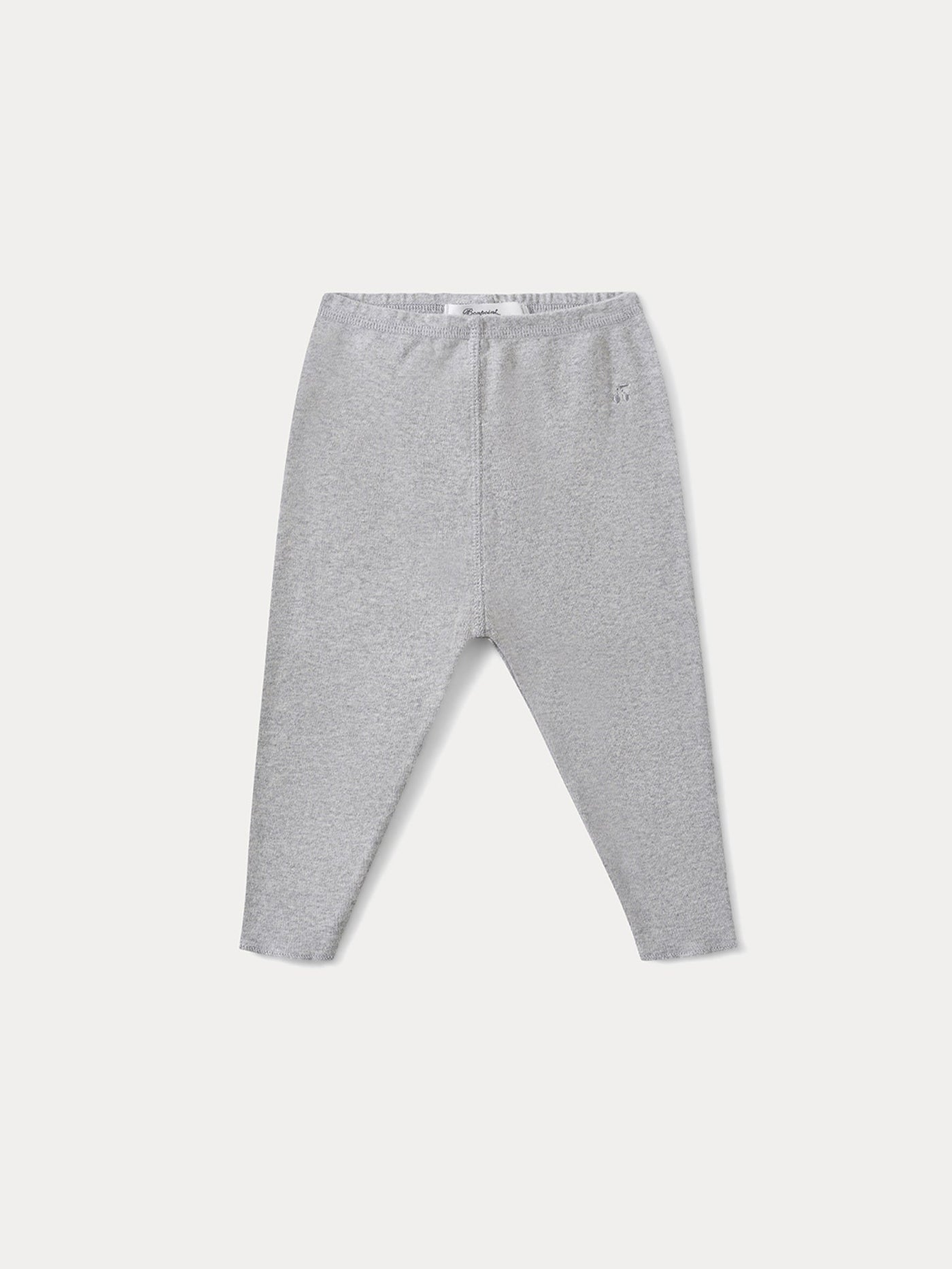 Baby leggings in grey organic cotton