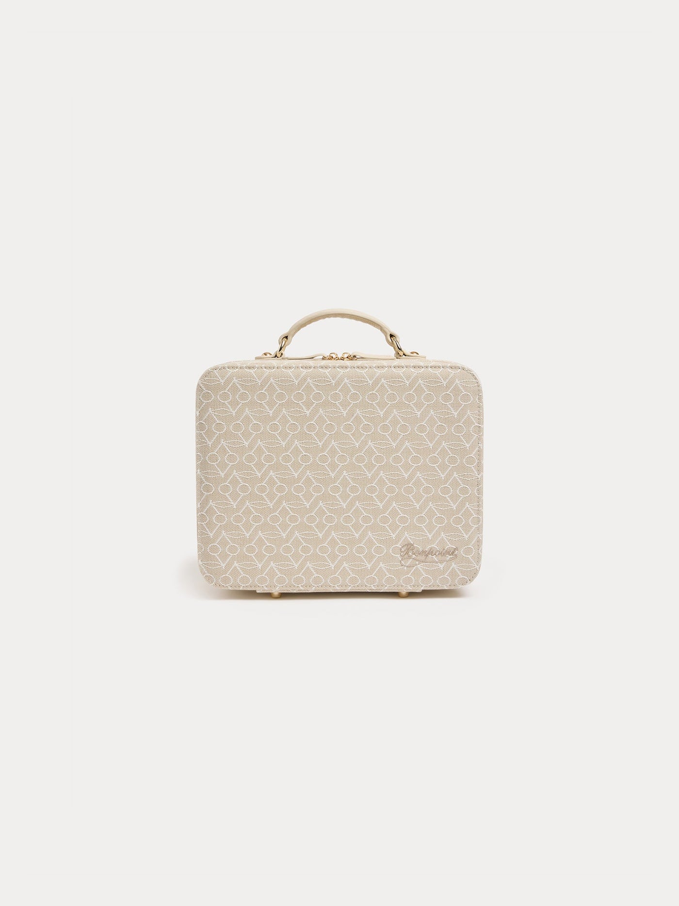 Medium Dalva suitcase with woven cherry motif in cotton