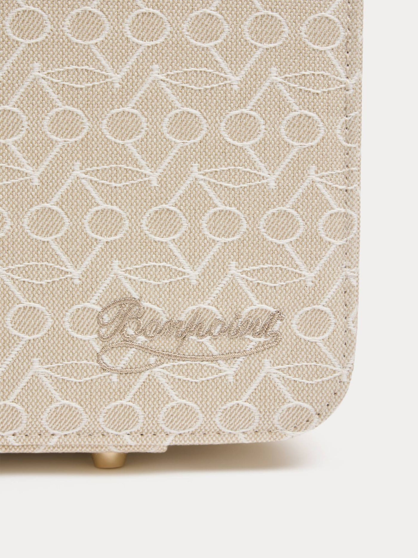 Medium Dalva suitcase with woven cherry motif in cotton
