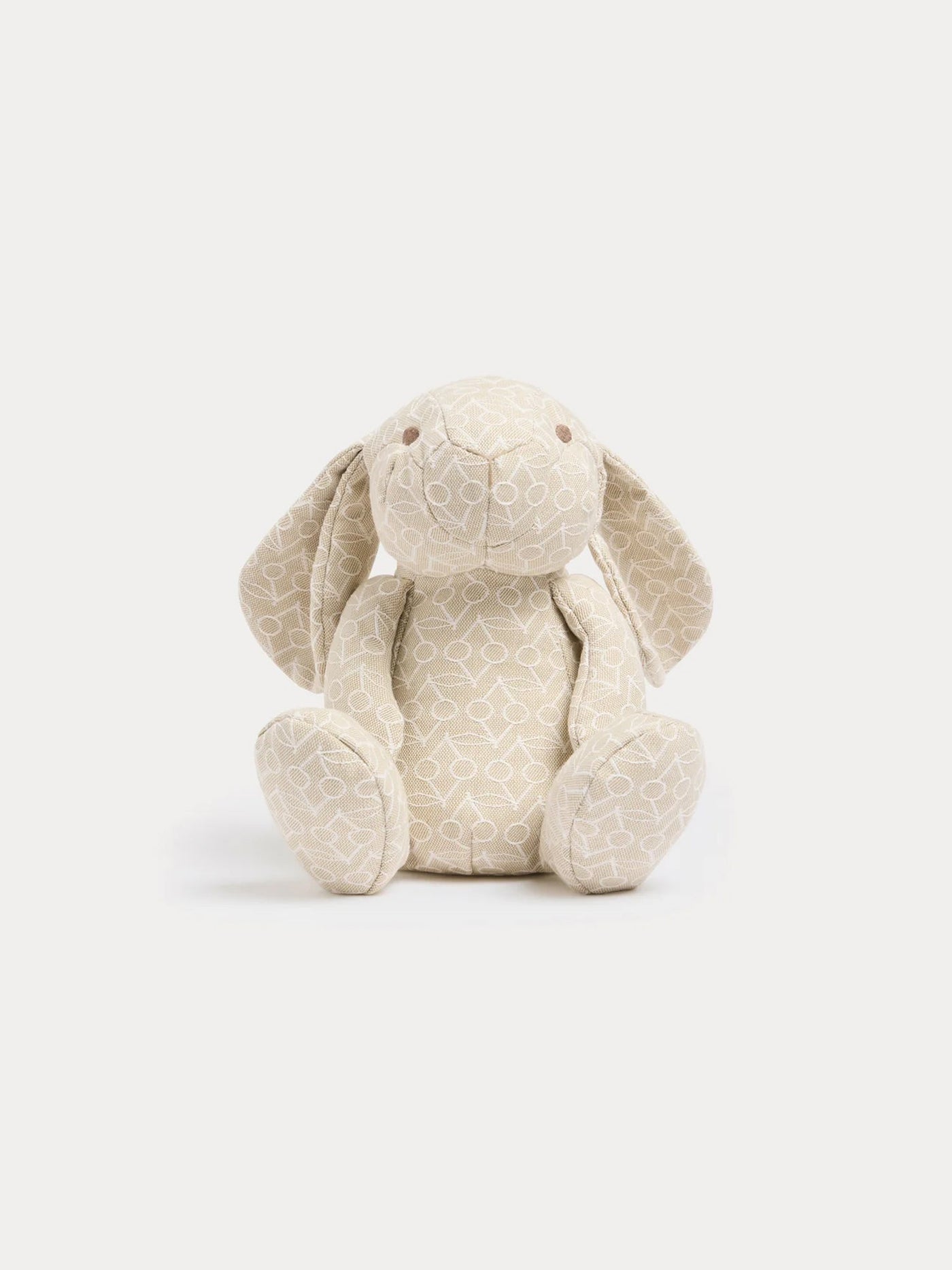 Medium signature rabbit with woven cherry motif 20 cm in cotton