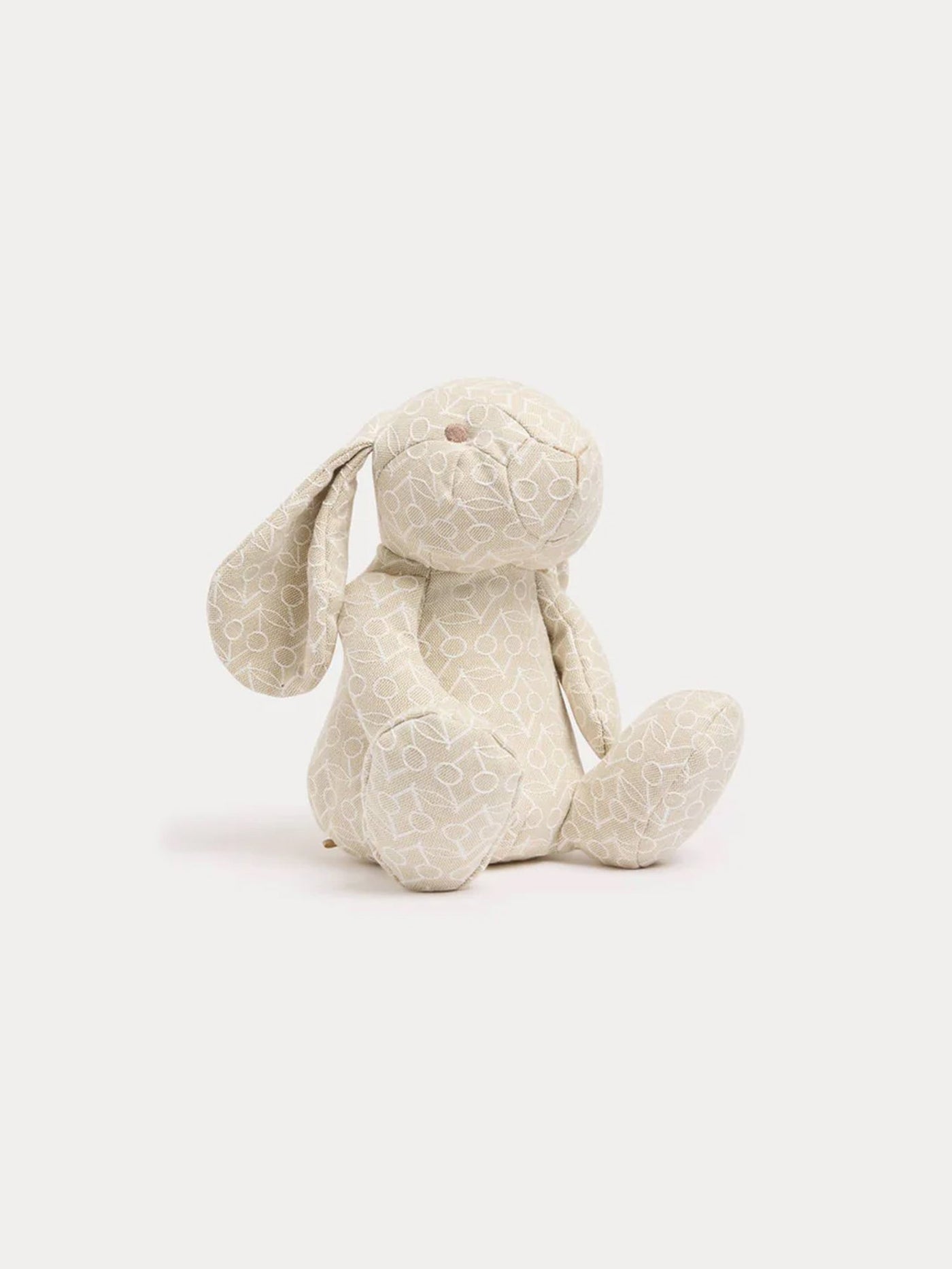 Medium signature rabbit with woven cherry motif 20 cm in cotton