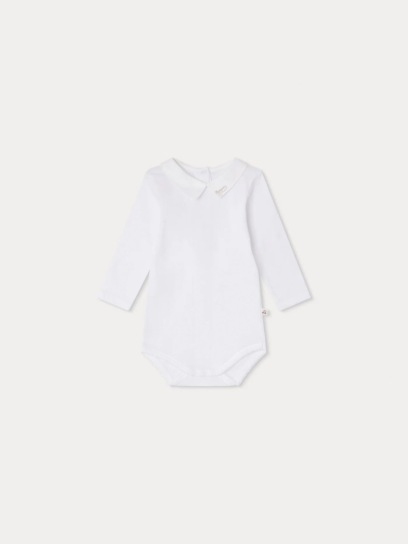 Septembre hand-embroidered bodysuit in organic cotton