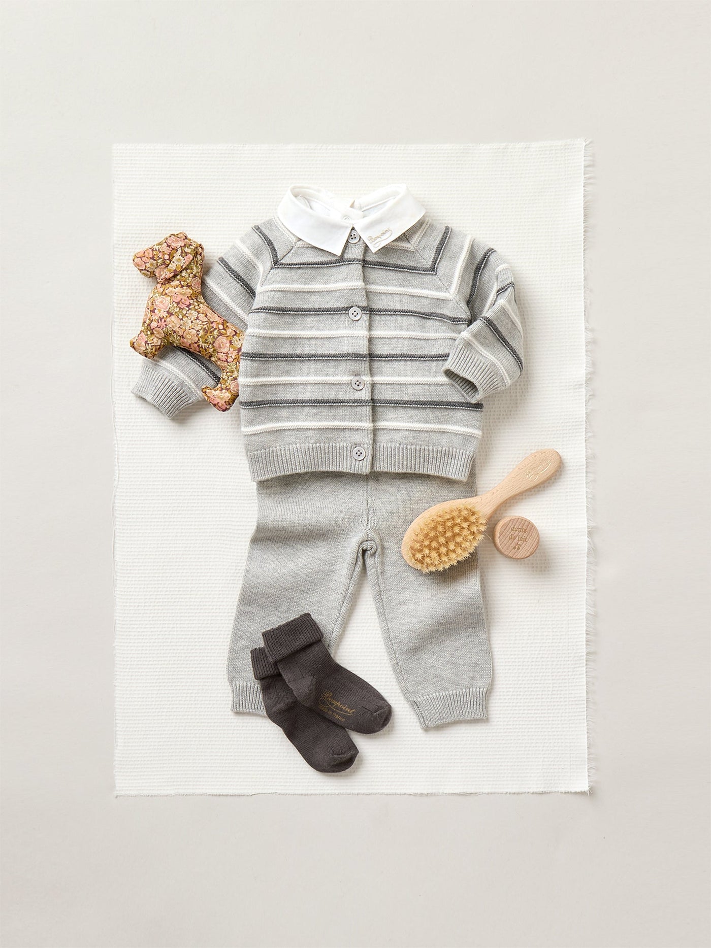 Septembre hand-embroidered bodysuit in organic cotton