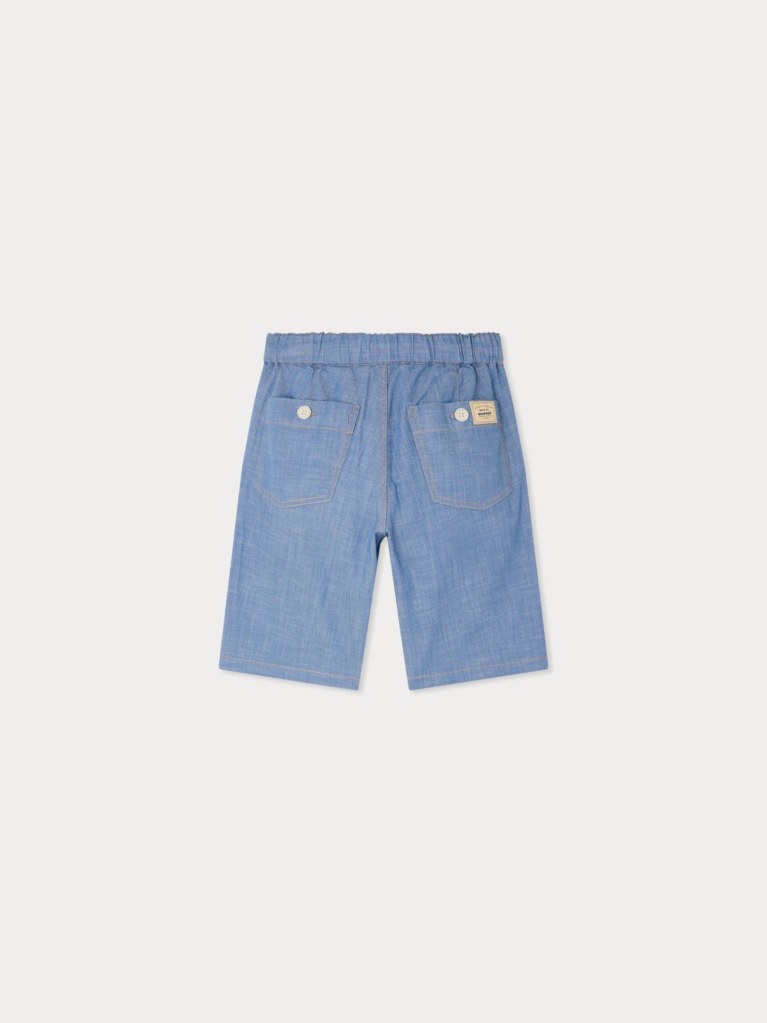 【新品】Bonpointボンポワン デニムパンツ　ブルージーンズ　10A ロゴラベル デニムショーツ • ボンポワン公式オンラインストア | BONPOINT