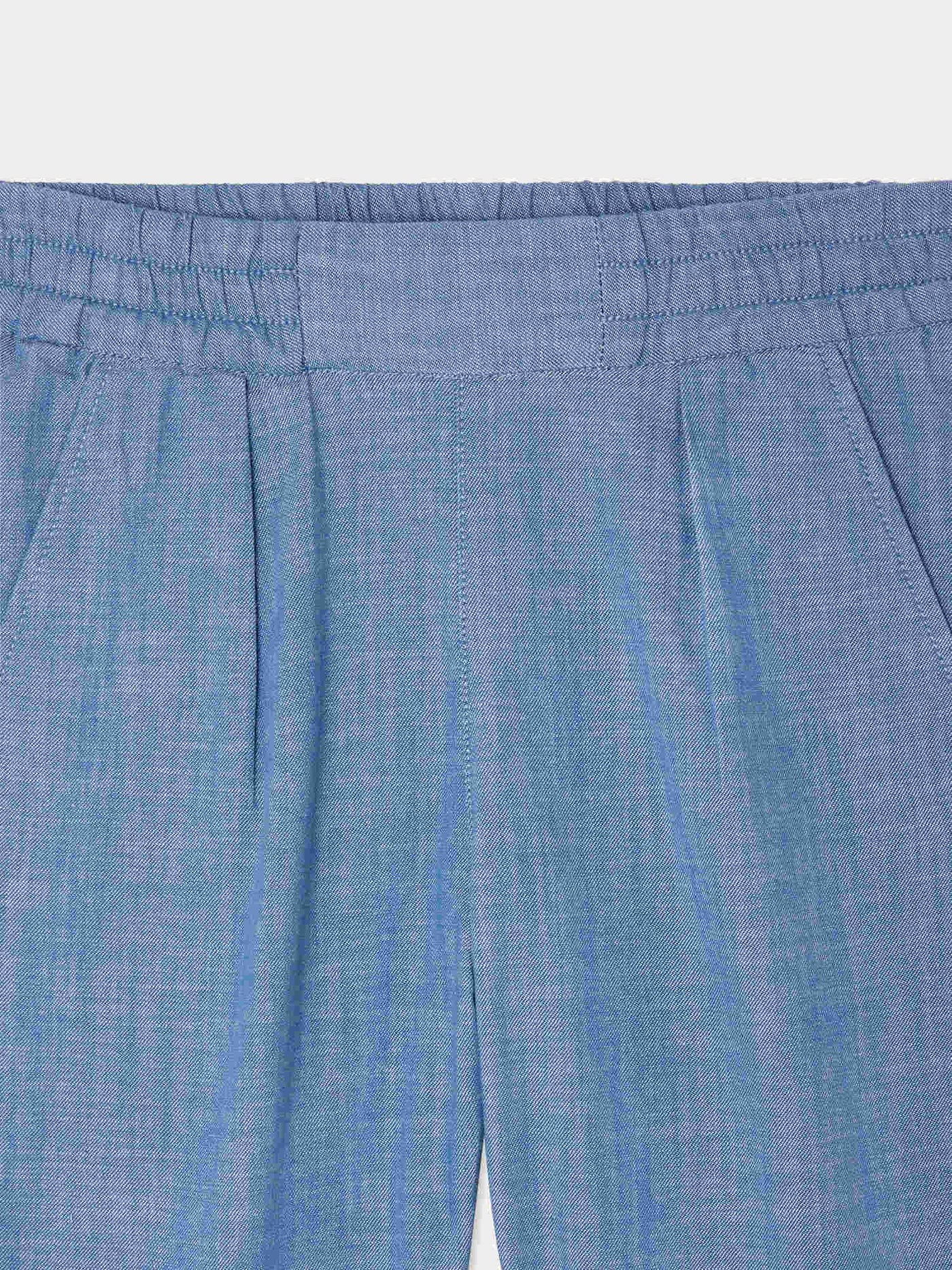 オーガニックコットン シャンブレー チノパンツ