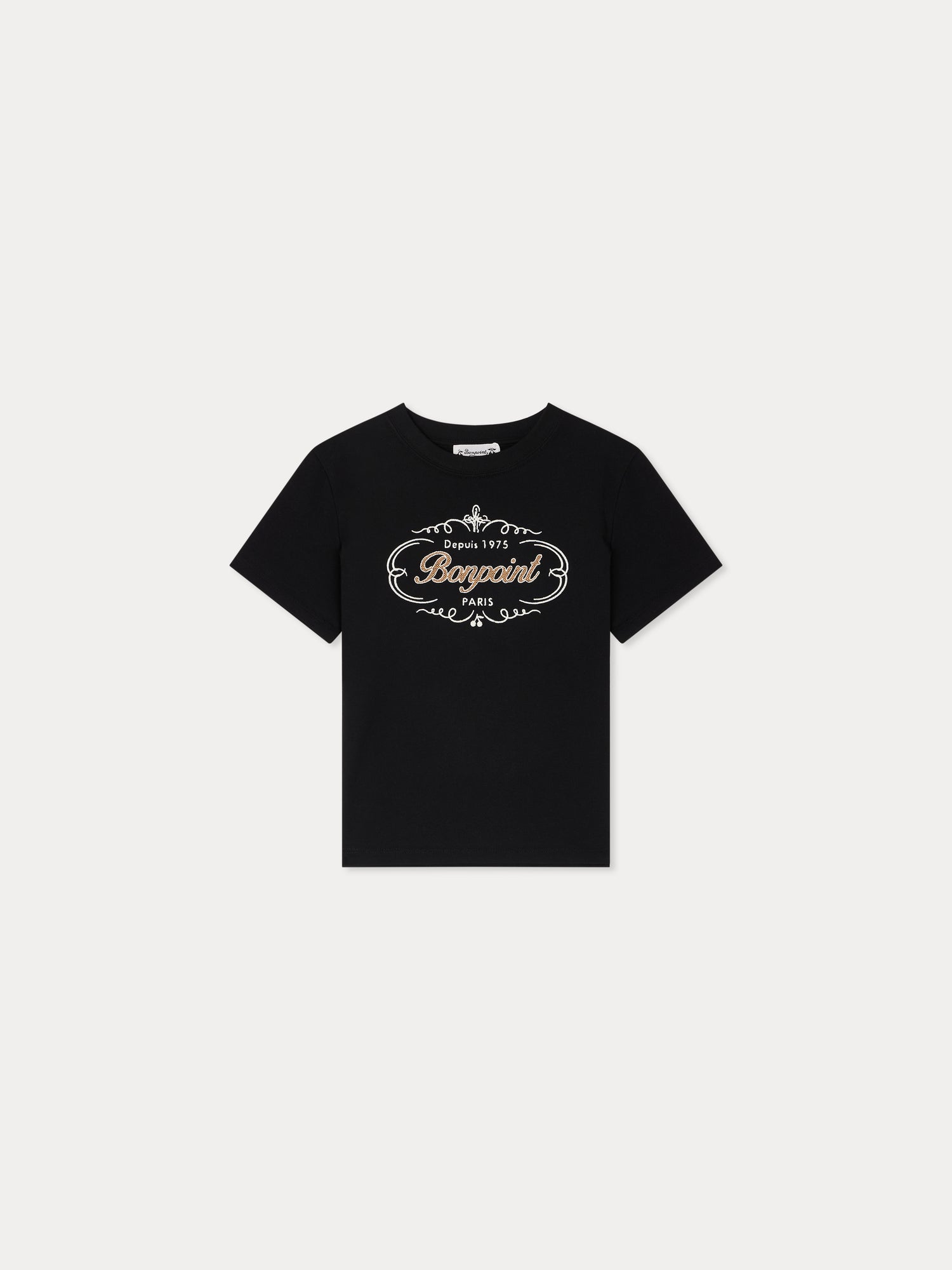 Thibald T-shirt with Heritage logo embroidered in organic cotton