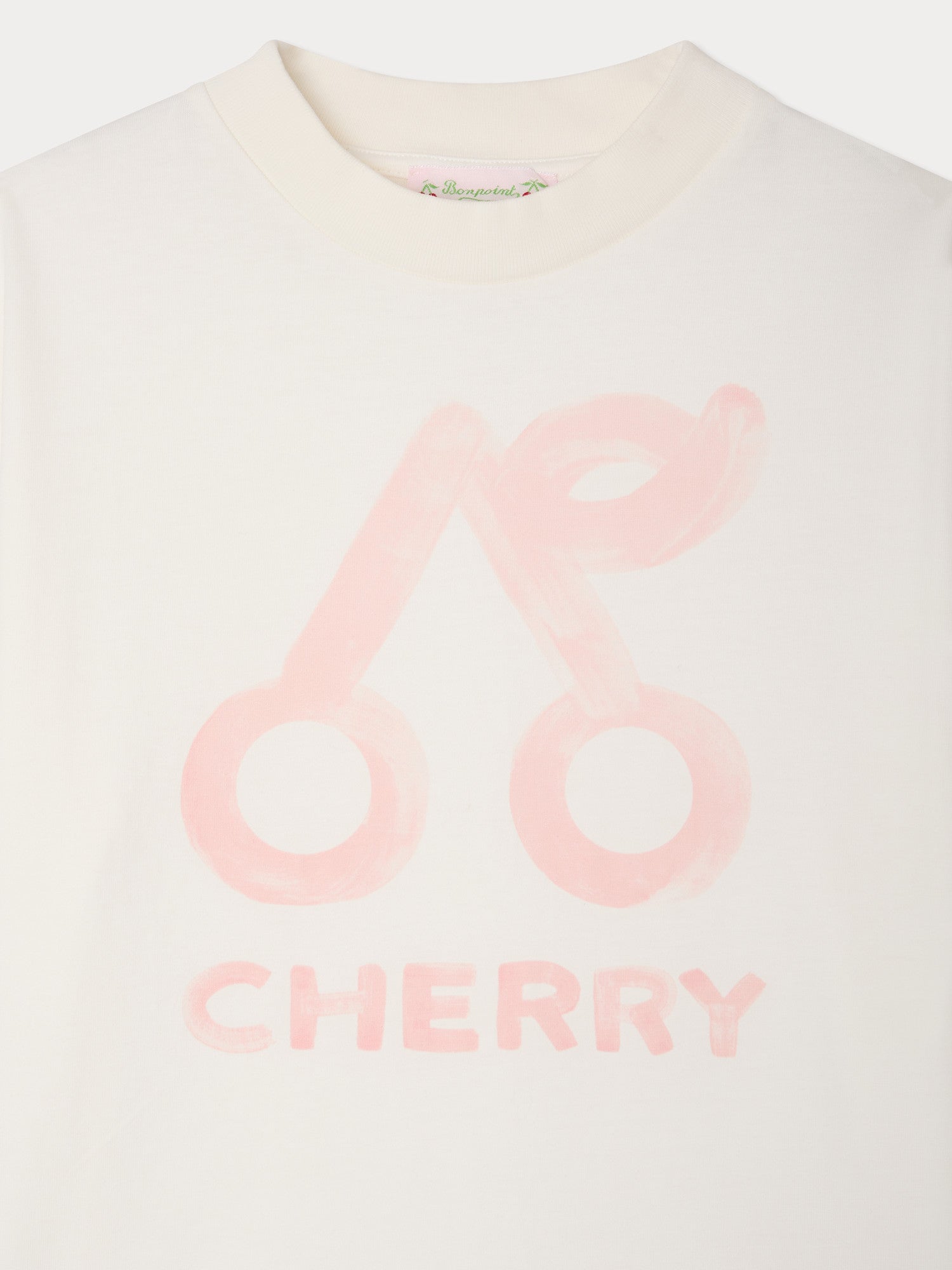Lele cherry print t-shirt in organic cotton • ボンポワン公式