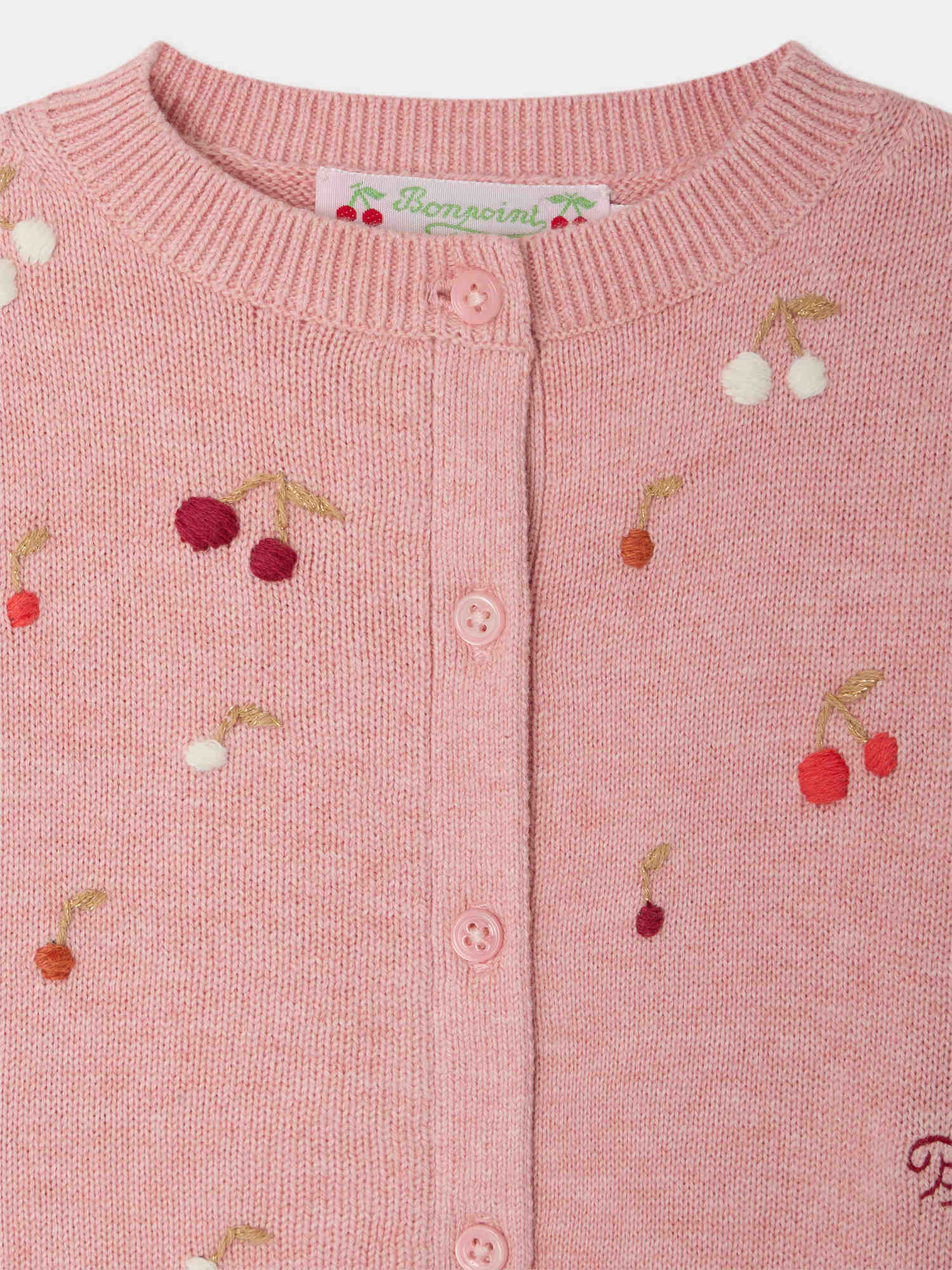 チェリー刺繍 ニットカーディガン • ボンポワン公式オンラインストア