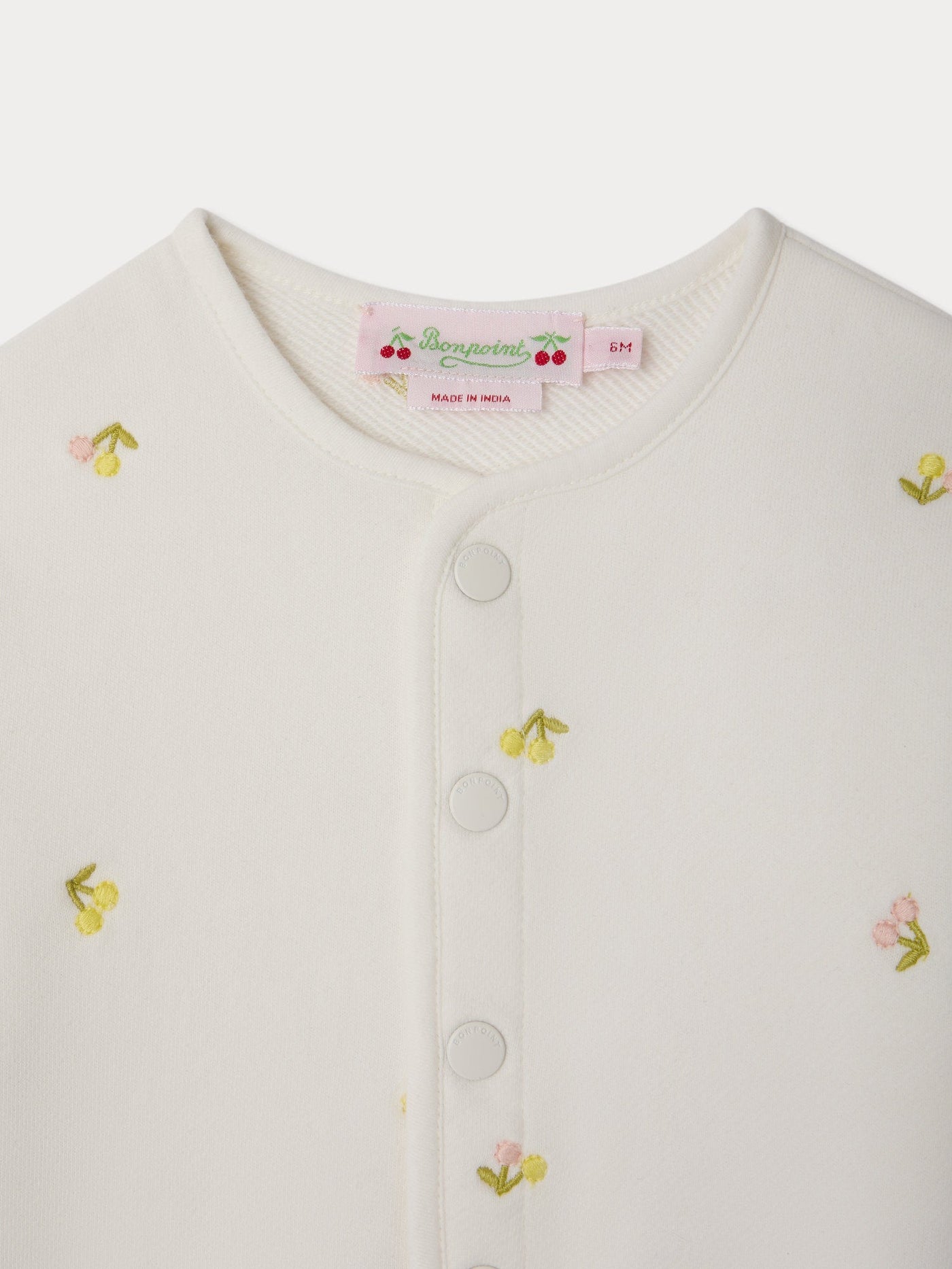 Eris sweatshirt embroidered with cherries in organic cotton