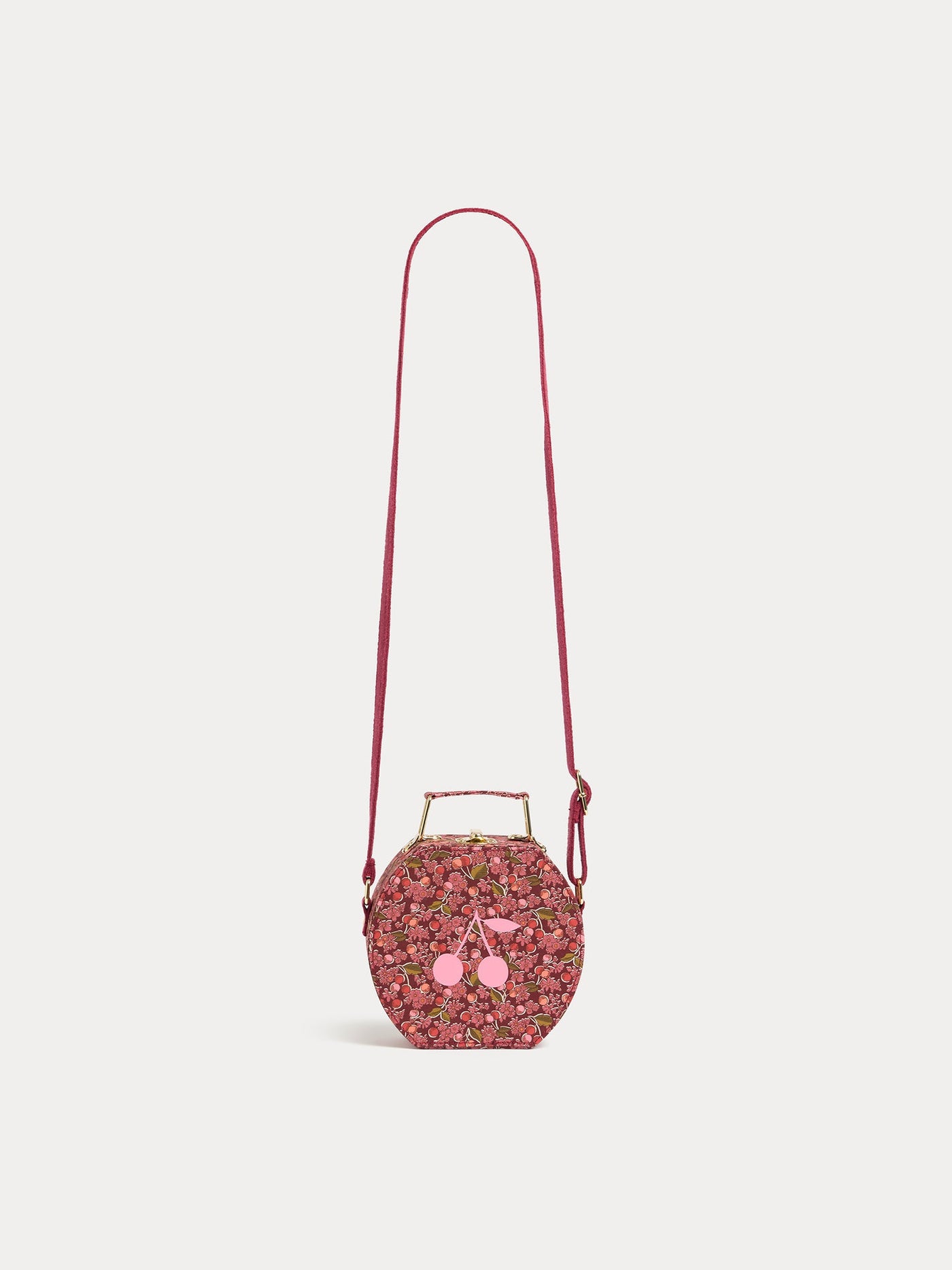 Jadore suitcase bag in Liberty fabric in red organic cotton