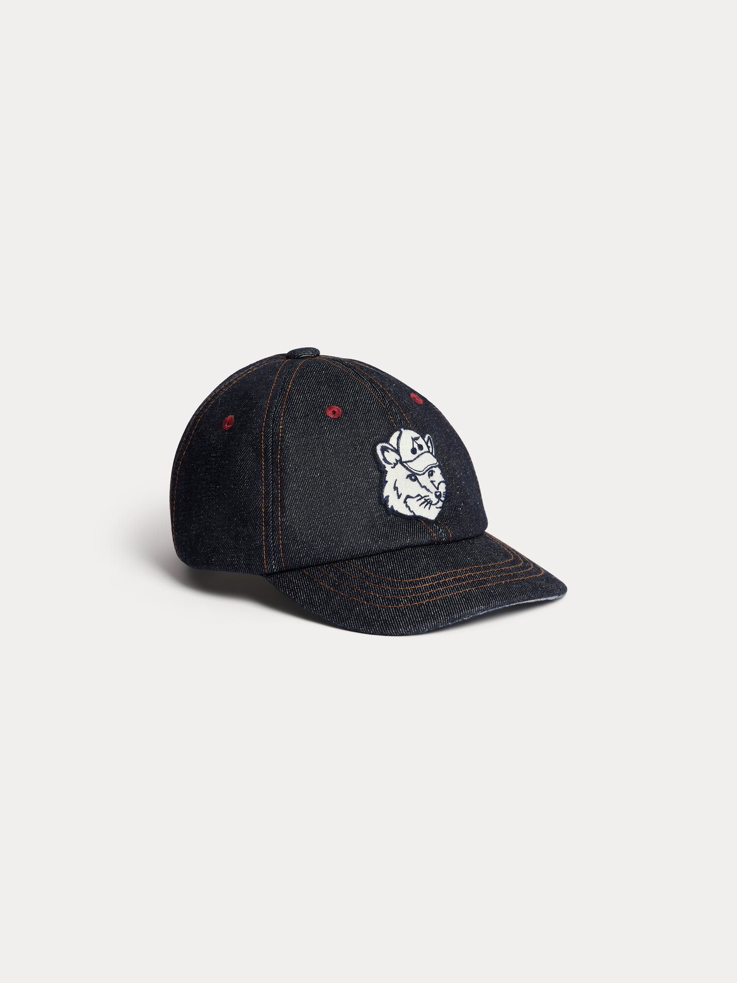 Bonpoint x Maison Kitsuné フォックスパッチ デニムキャップ