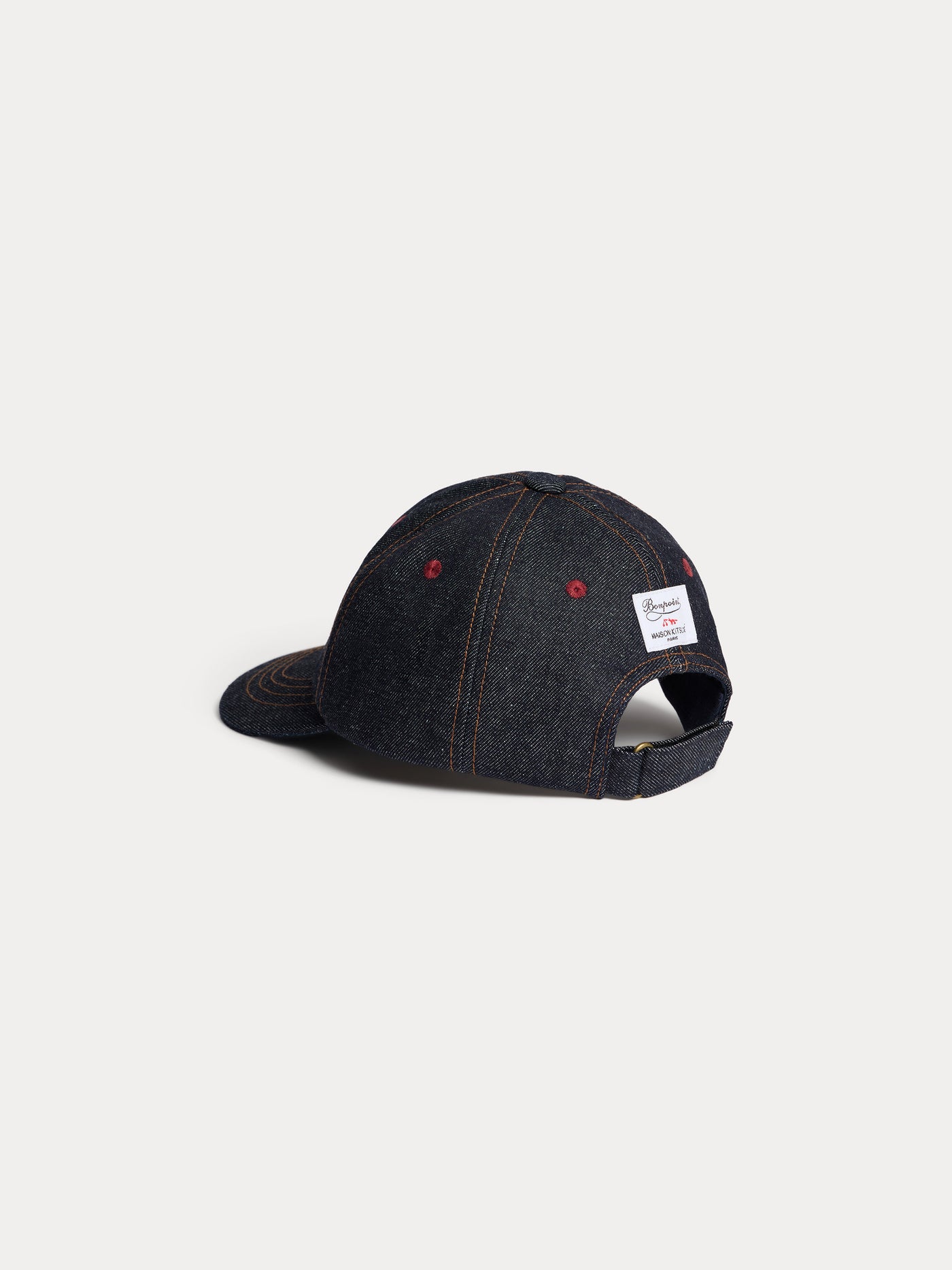 Bonpoint x Maison Kitsuné フォックスパッチ デニムキャップ