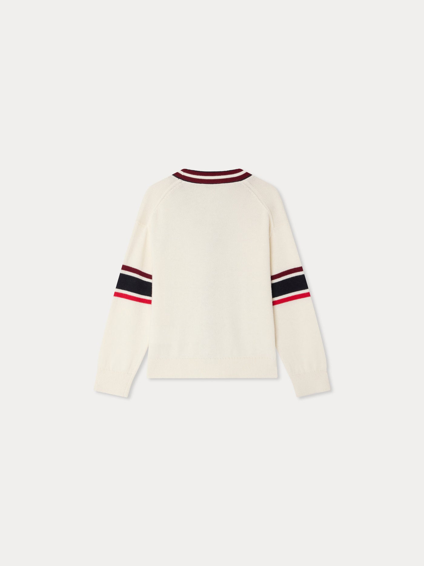 Bonpoint x Maison Kitsuné オーガニックコットン＆カシミヤ カレッジカーディガン