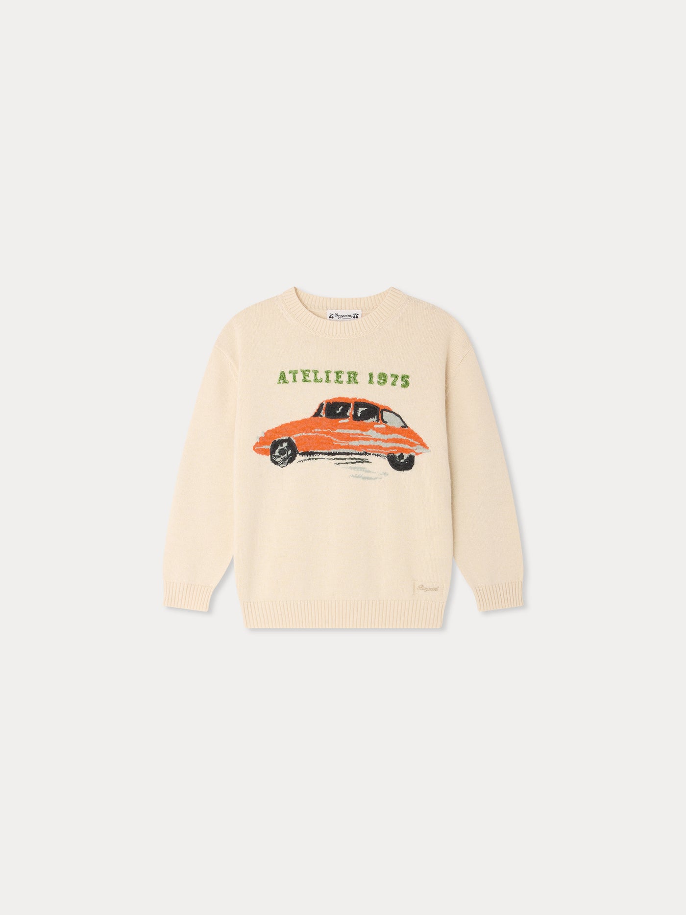 Martinez jumper with hand-embroidered car motif