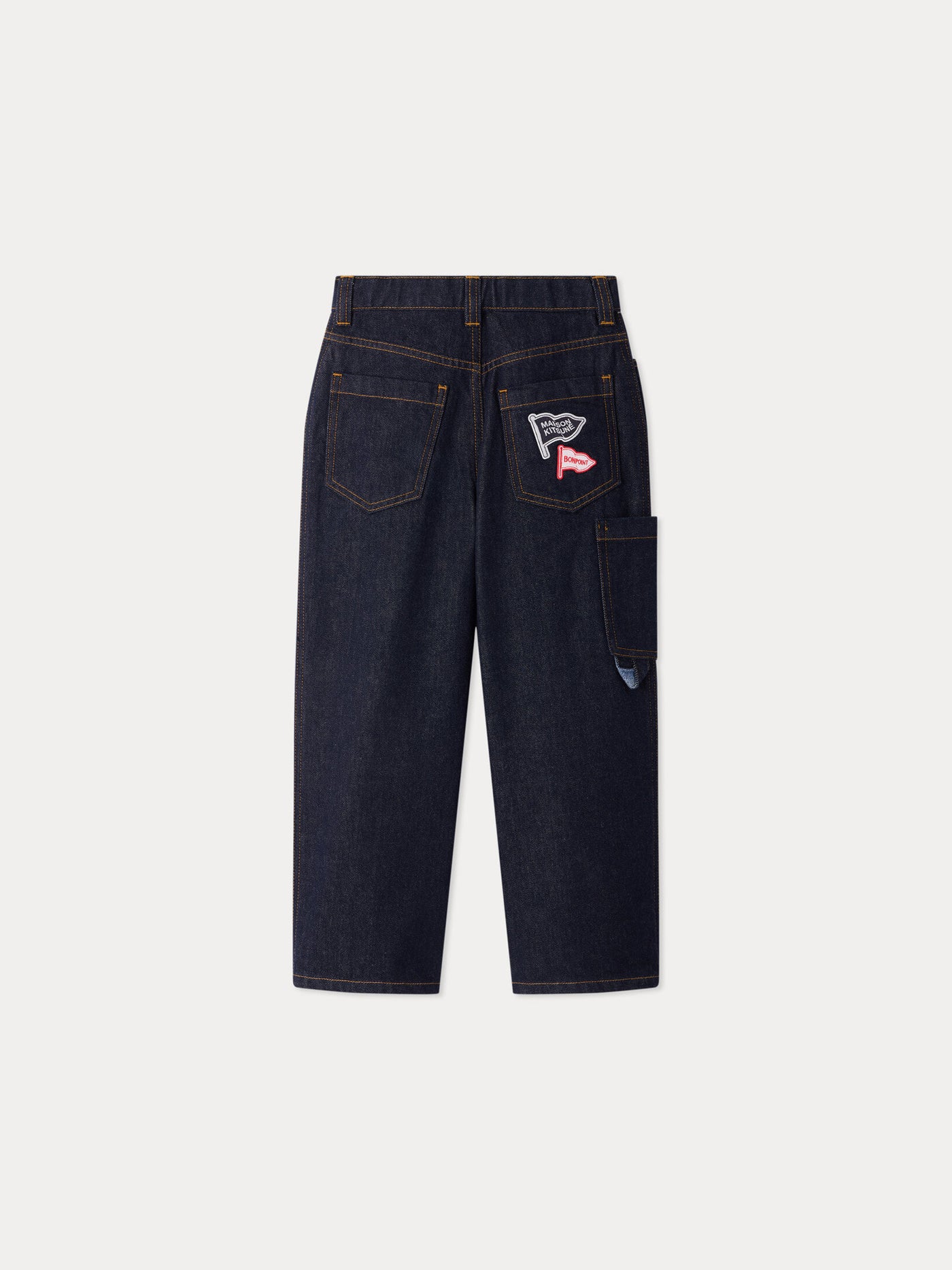 Bonpoint x Maison Kitsuné オーガニックコットンデニム バギーパンツ