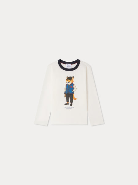 Bonpoint x Maison Kitsuné フォックスプリント長袖Tシャツ