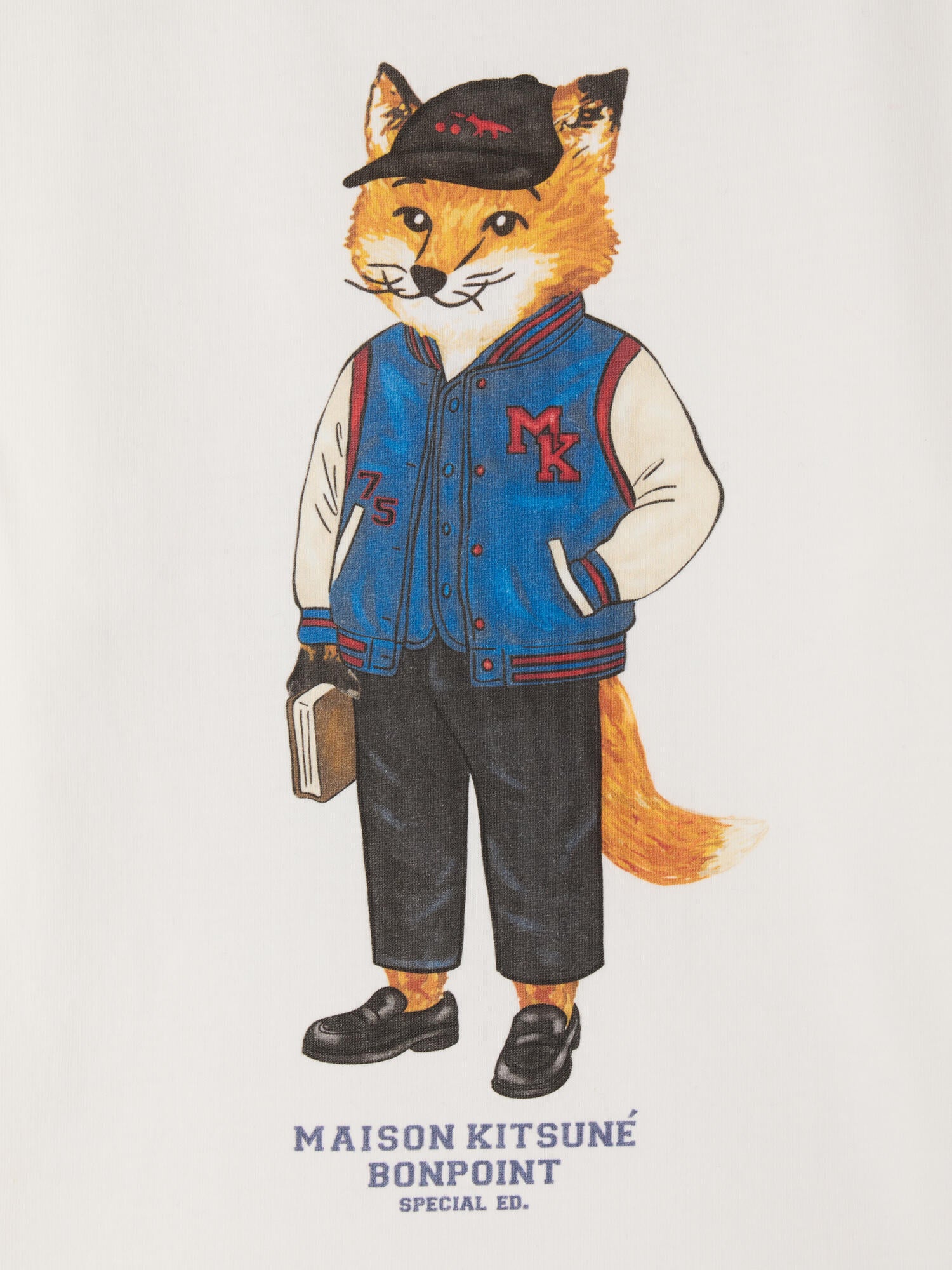 Bonpoint x Maison Kitsuné フォックスプリント長袖Tシャツ