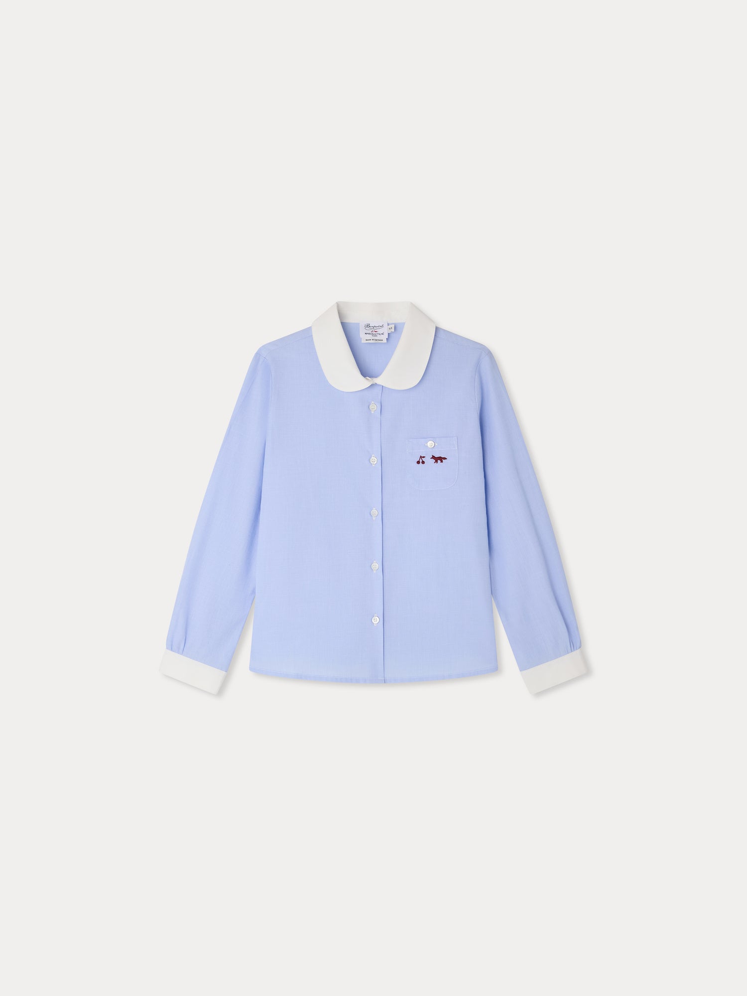 Bonpoint x Maison Kitsuné 刺繍ピーターパンカラーブラウス