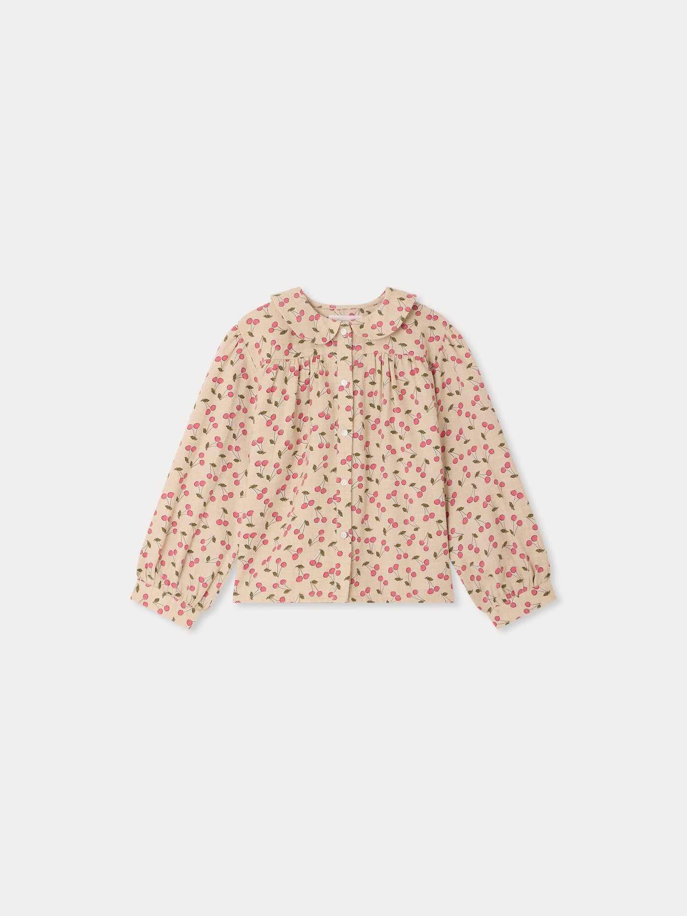 Josseline Peter Pan collar cherry print blouse in organic cotton