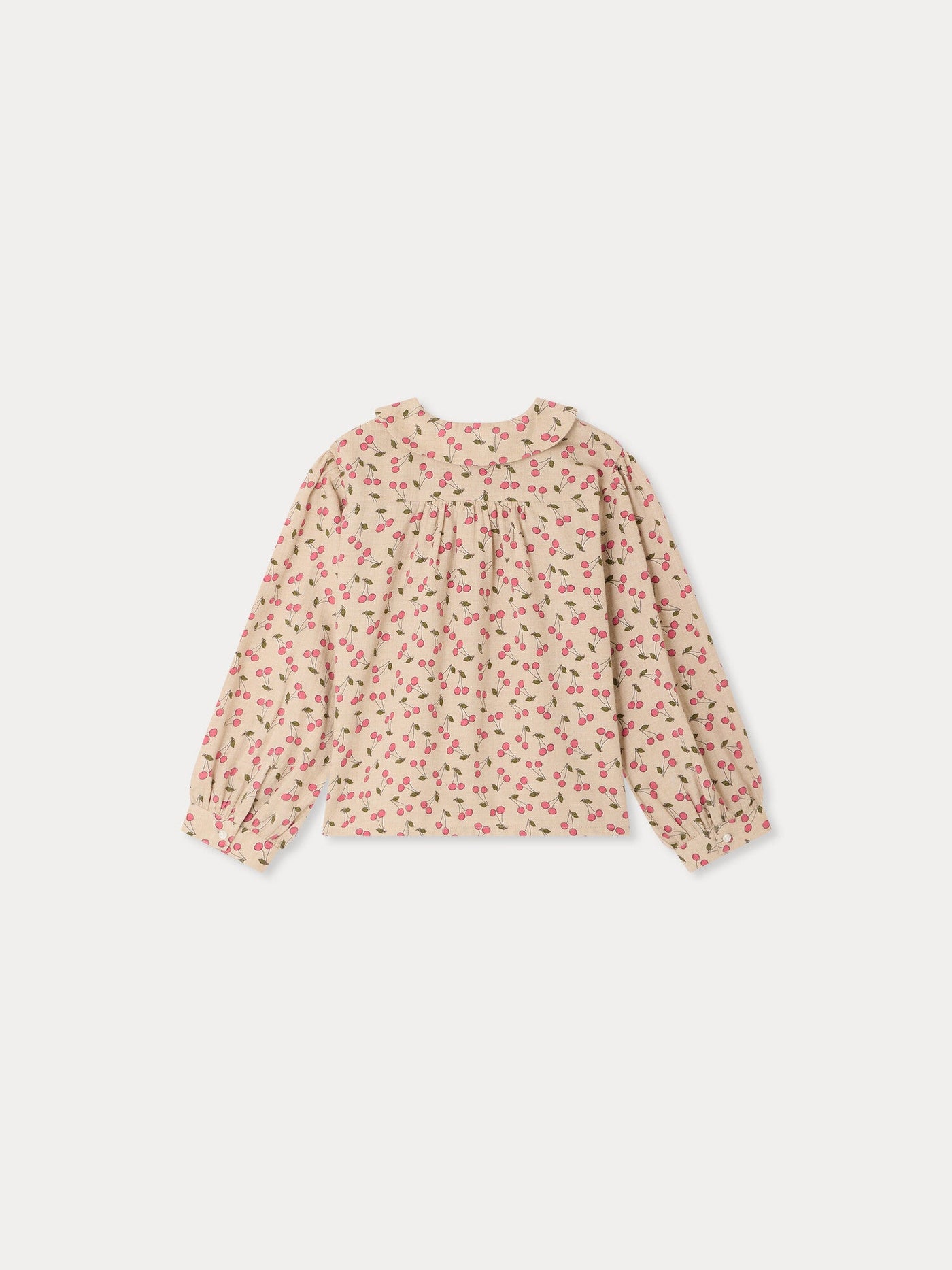 Josseline Peter Pan collar cherry print blouse in organic cotton