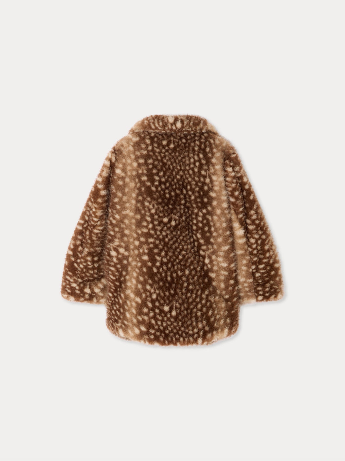 Doogie fawn-print coat in faux fur