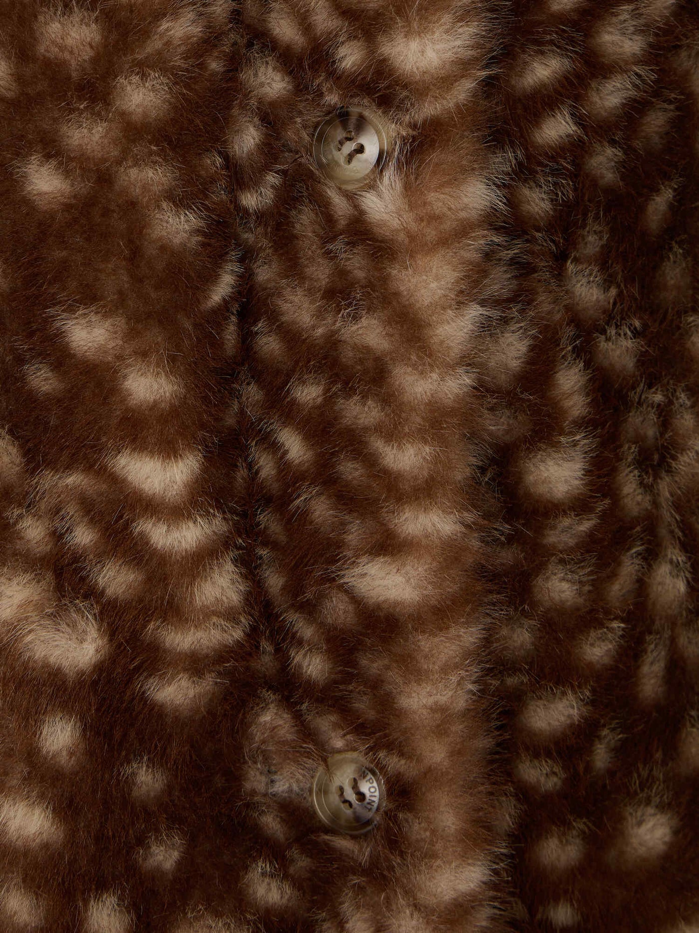 Doogie fawn-print coat in faux fur