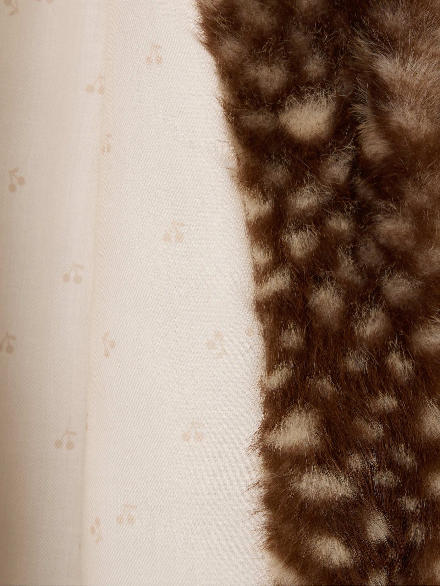 Doogie fawn-print coat in faux fur