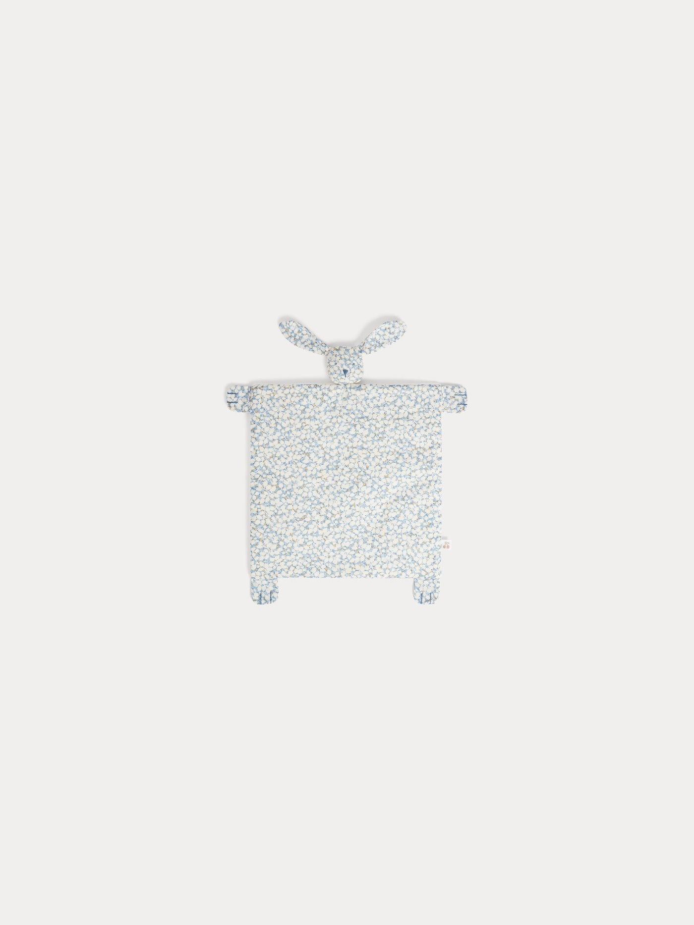 Mimou rabbit-head comforter in blue Liberty organic cotton fabric