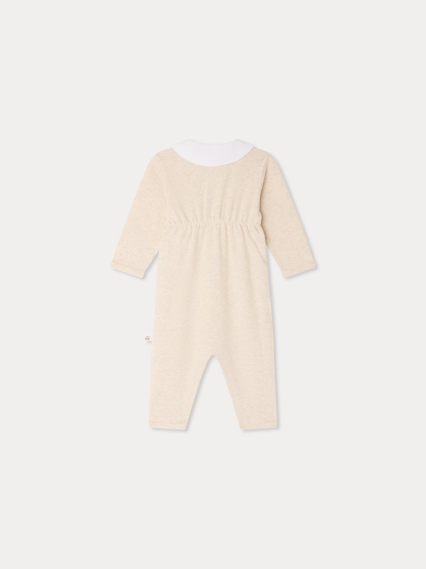 Mantou pyjamas with hand-embroidered Paris cloud collar in organic cotton